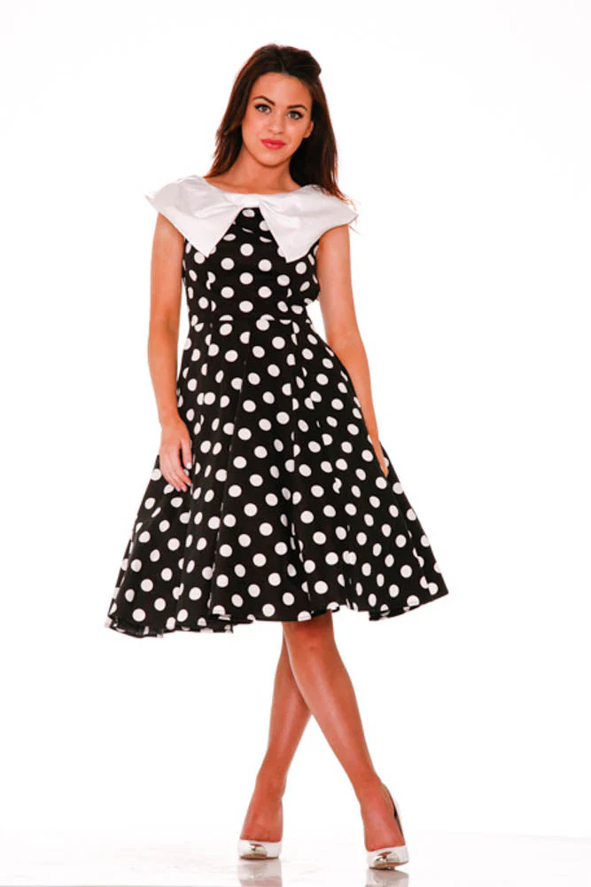 9078 Black Molly Swing Dress - Olabens