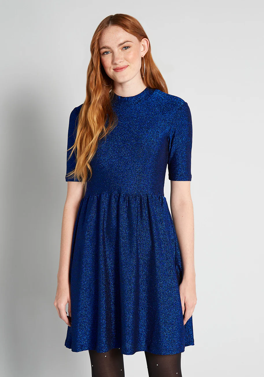 Glacial Glamour Skater Dress - Olabens