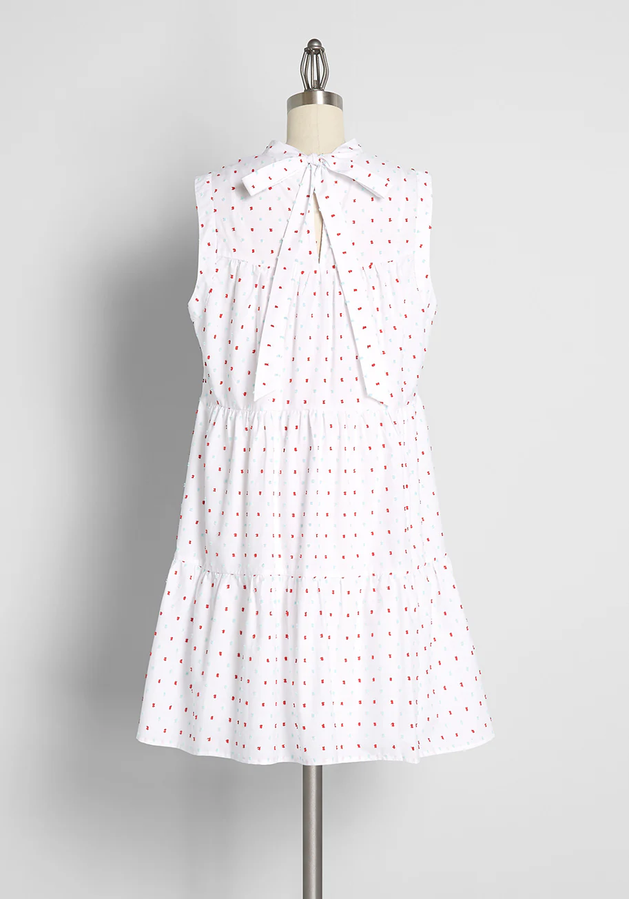 Tiered Sleeveless Shift Dress - Olabens