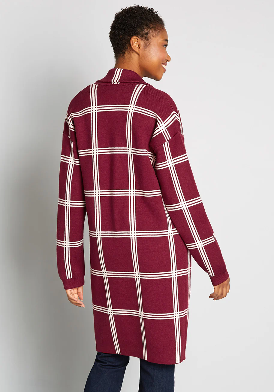 Mid-Century Modern Love Sweater Coat - Olabens