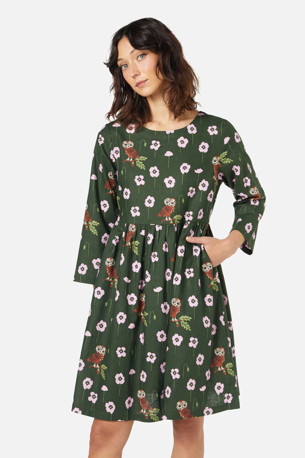 Poppy Owl Mini Dress - Olabens