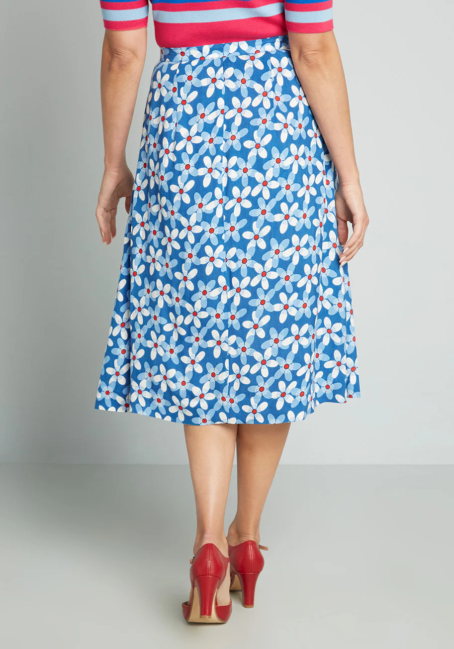 Free To Flourish Midi Skirt - Olabens