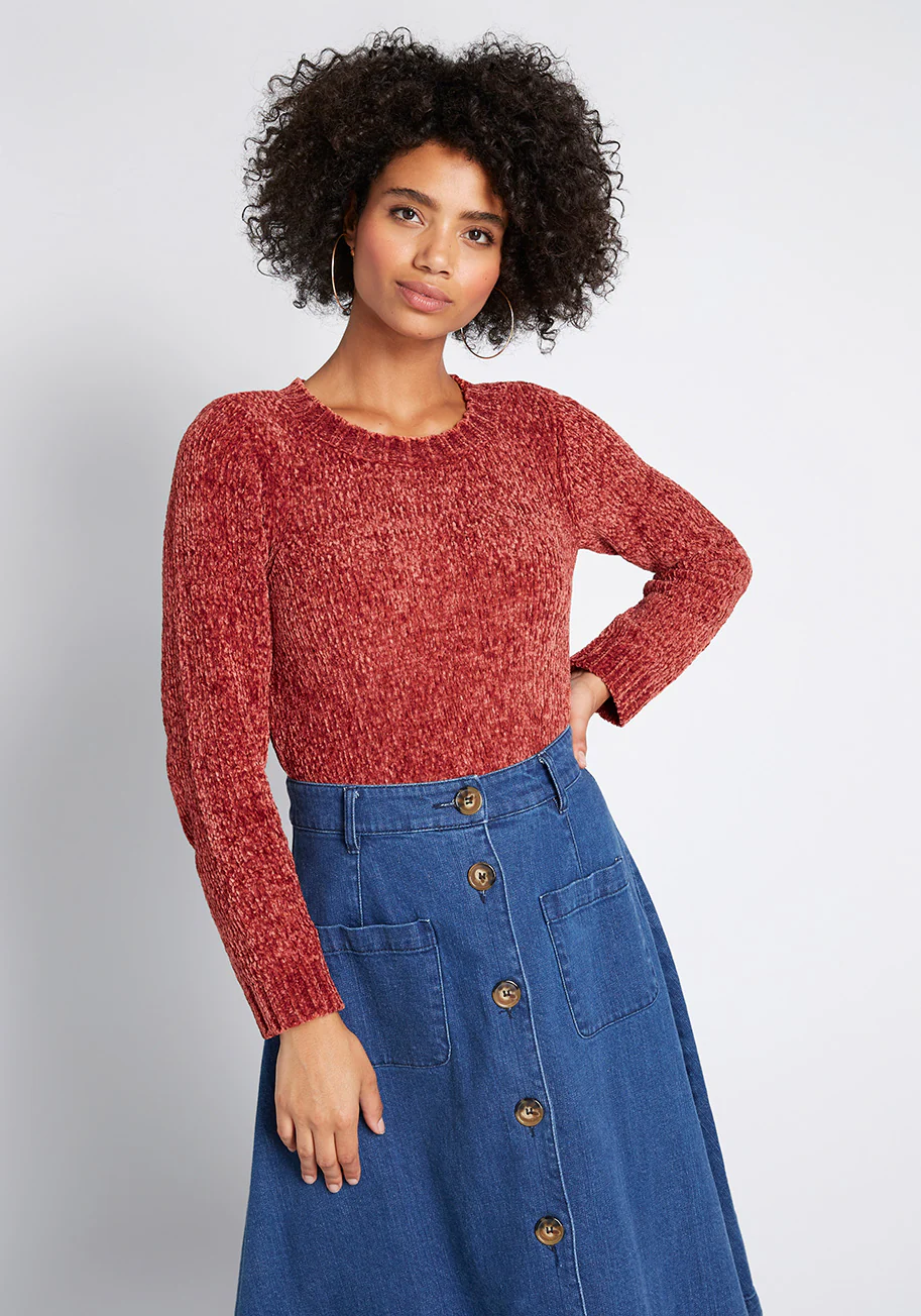 On and Soft Again Chenille Sweater - Olabens