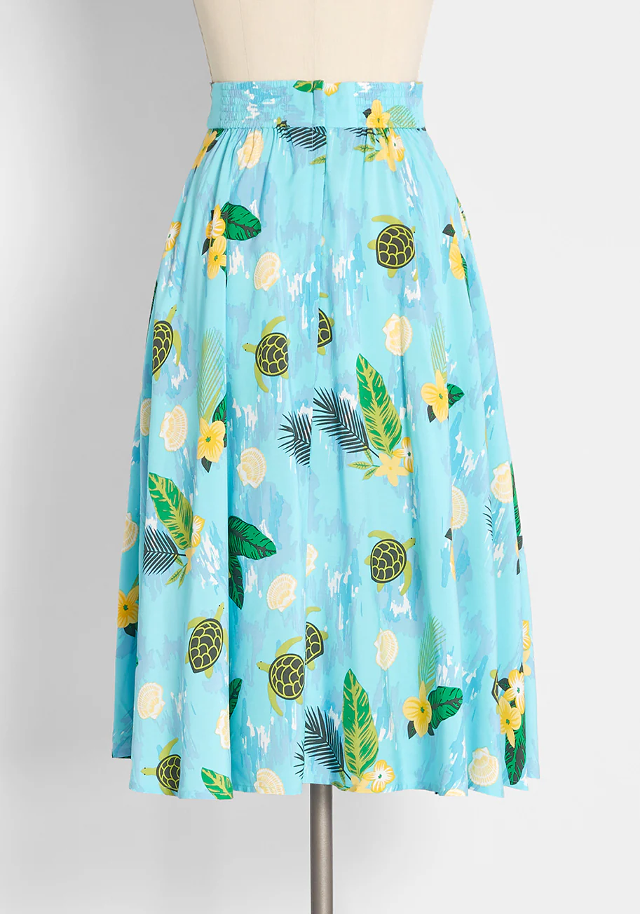 Isnyt x Collectif Sea Turtles, Ahoy! Swing Skirt - Olabens