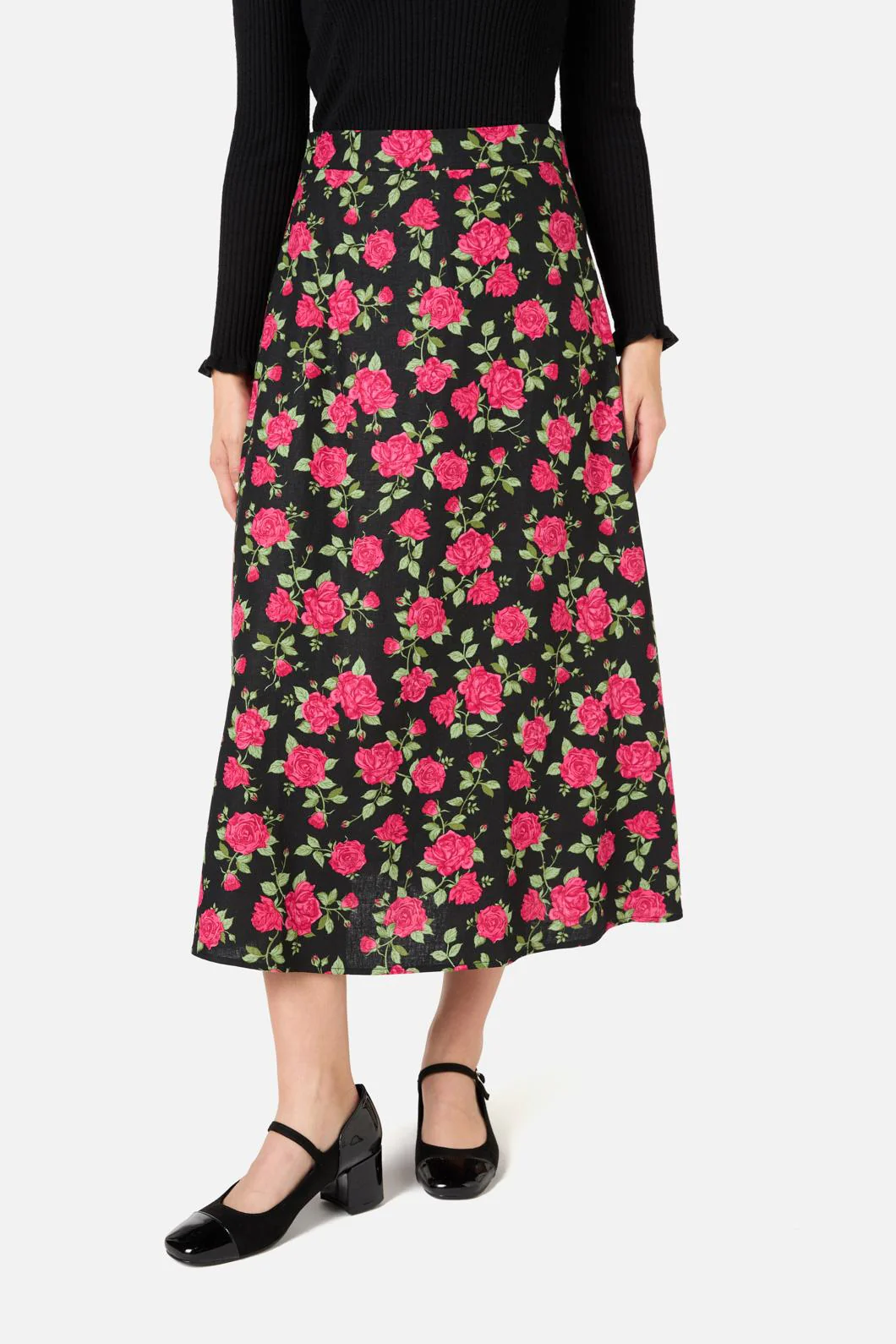 Winter Rose Midi Skirt - Olabens