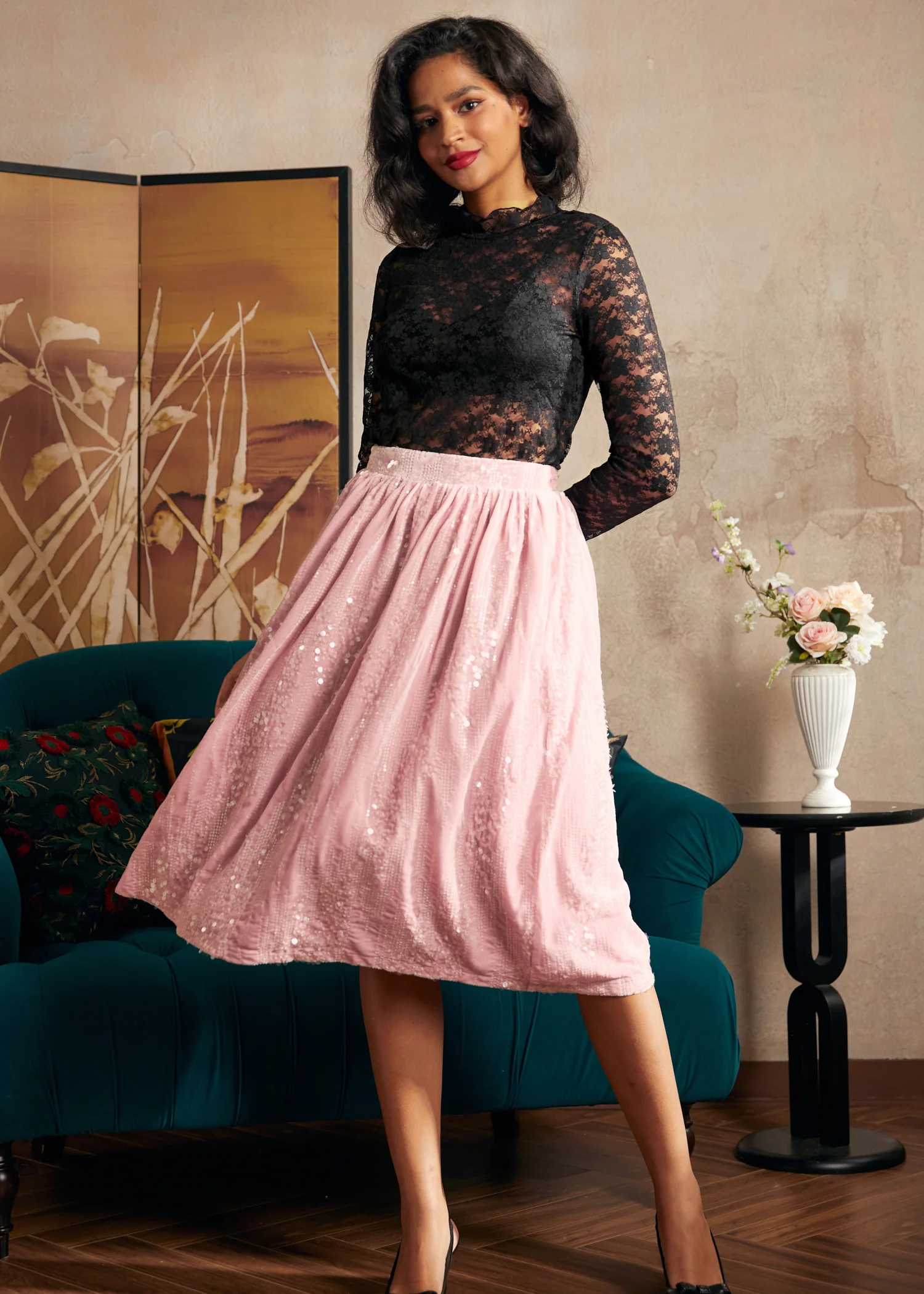 Blush of Dawn Dirndl Skirt - Olabens