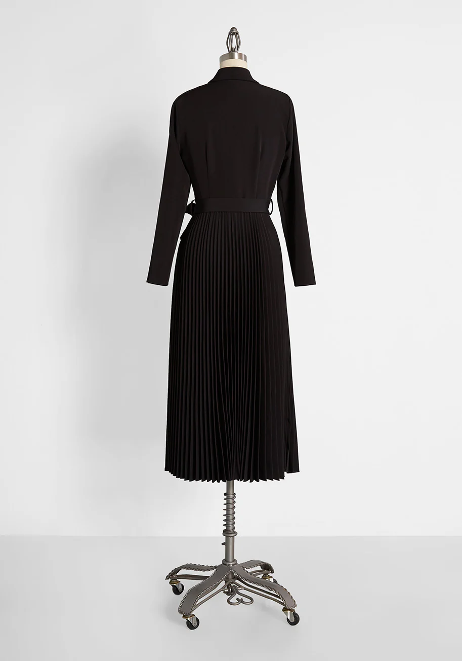 Built to Pleat Midi Dress - Olabens