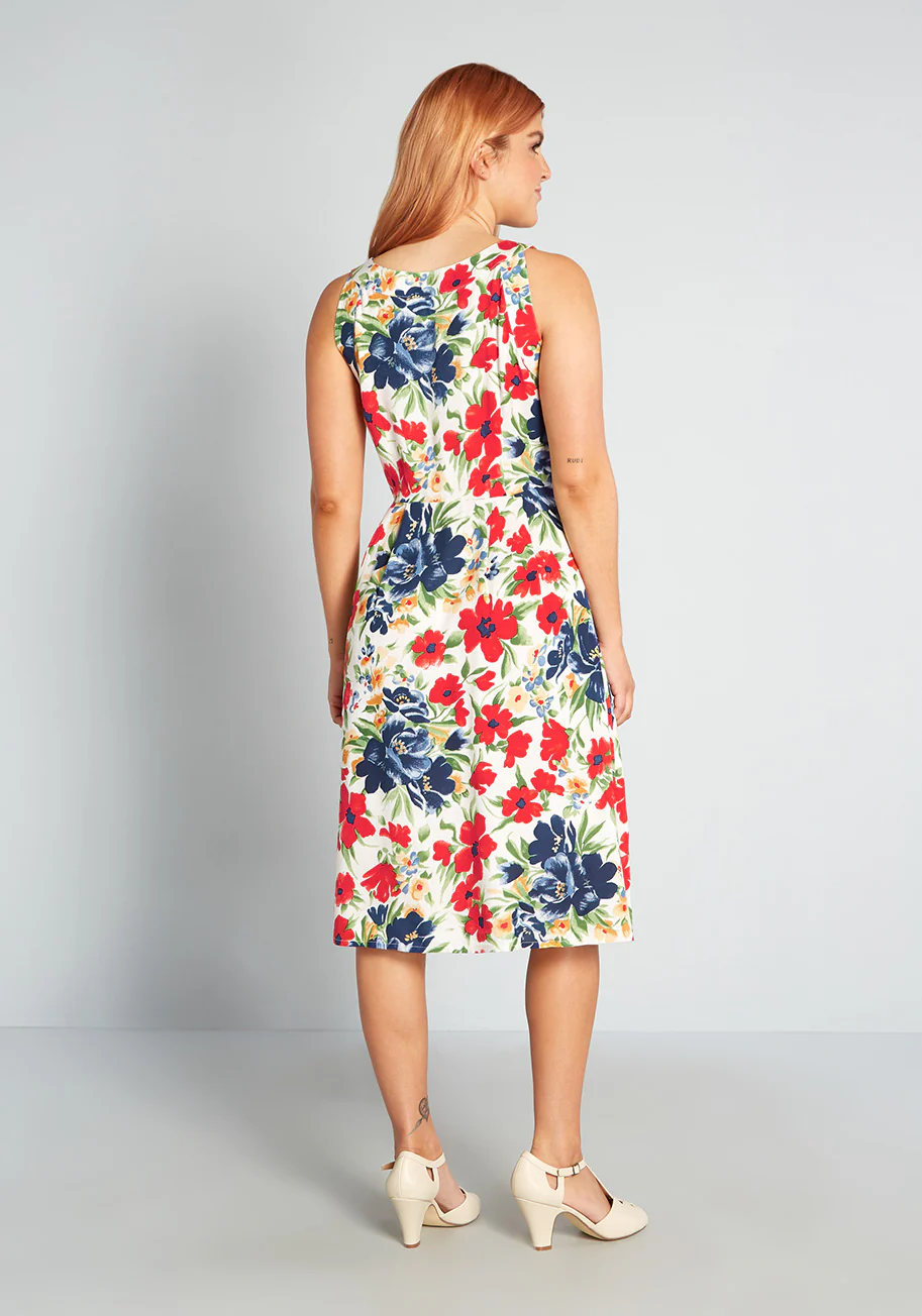 Gala in the Garden Midi Dress - Olabens