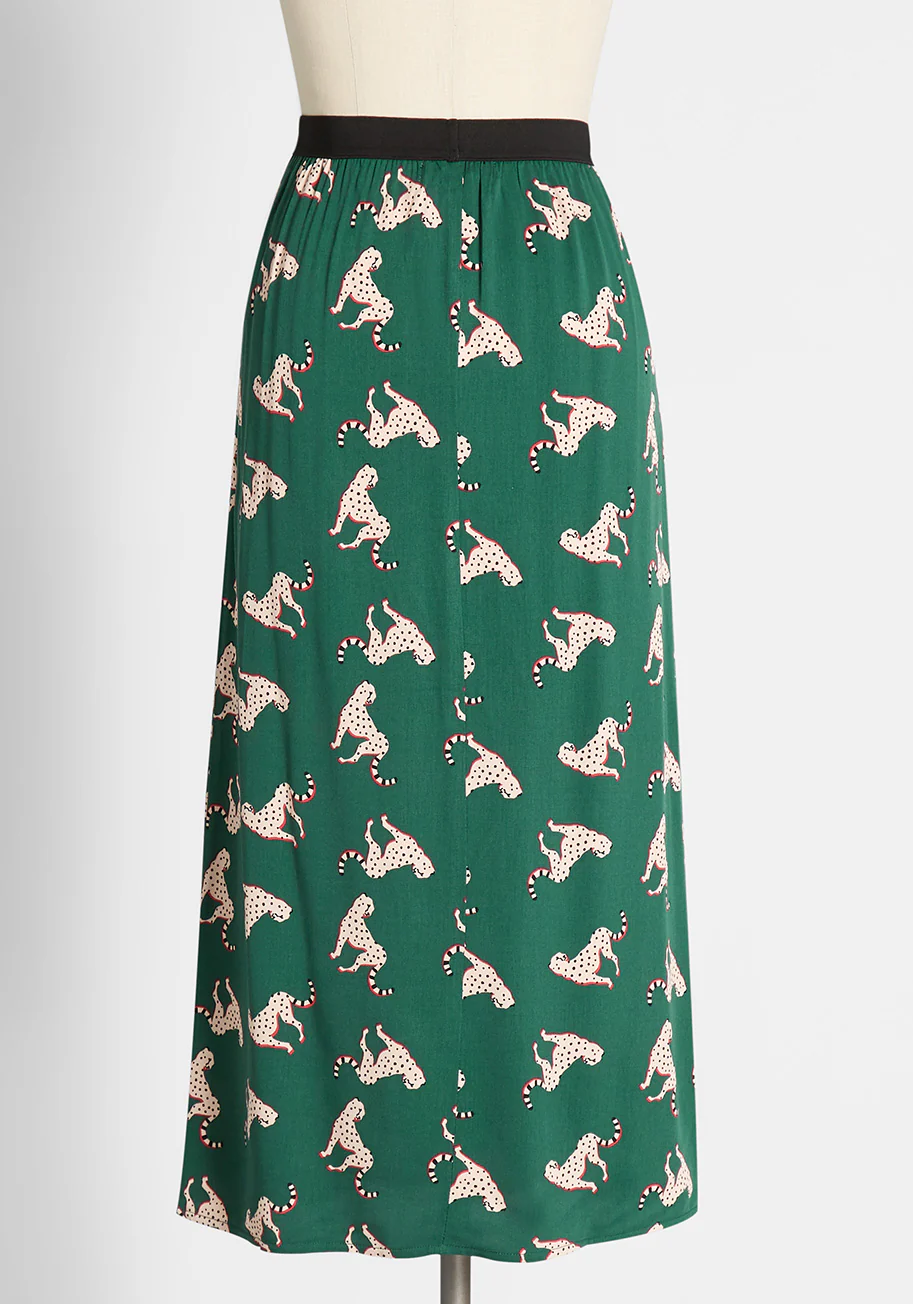 Can't Cat-ch Me Midi Skirt - Olabens