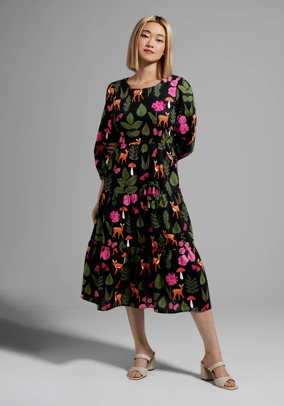 So Deer to Me Midi Dress - Olabens