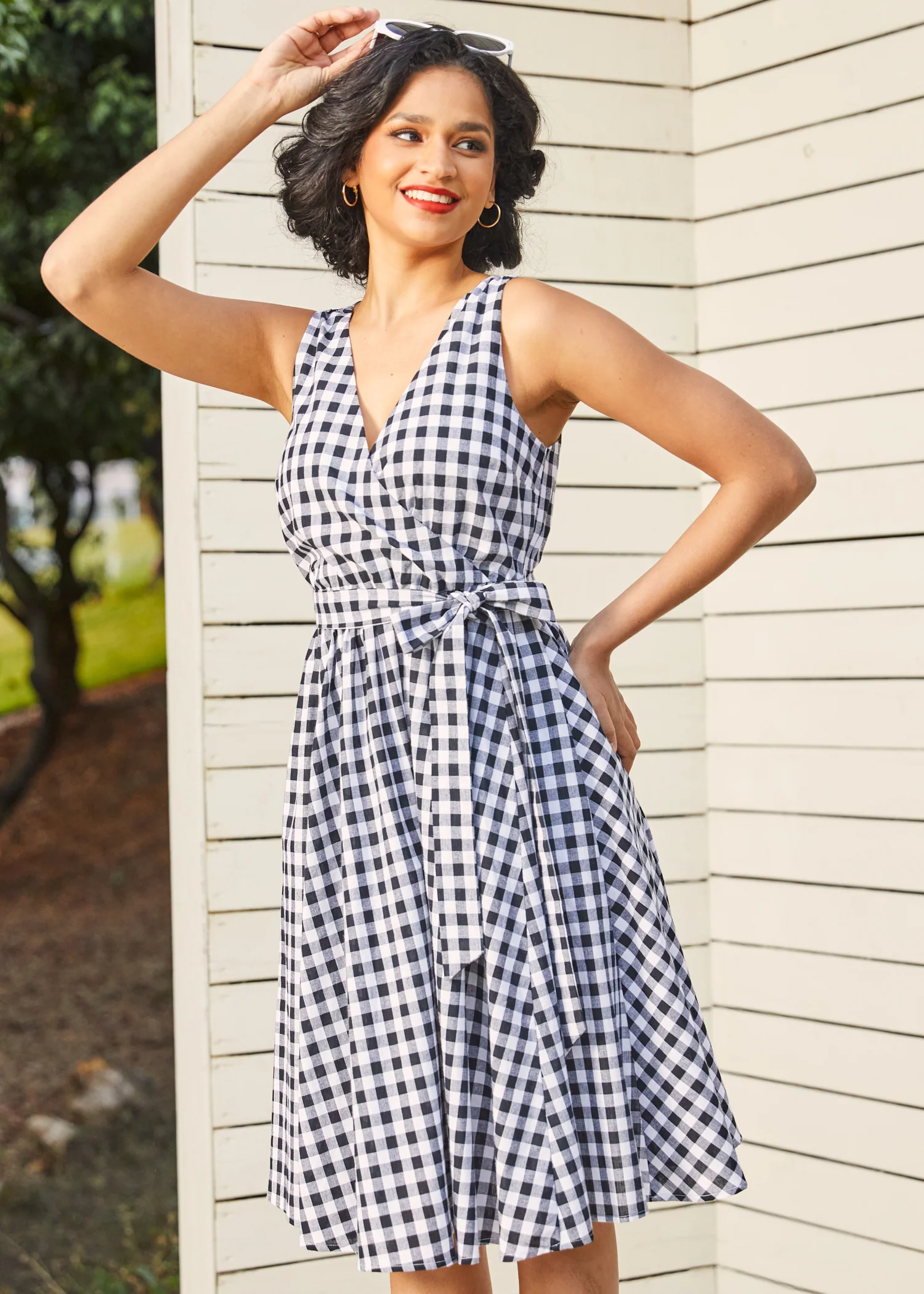 Instant Energy Faux-Wrap Dress - Olabens