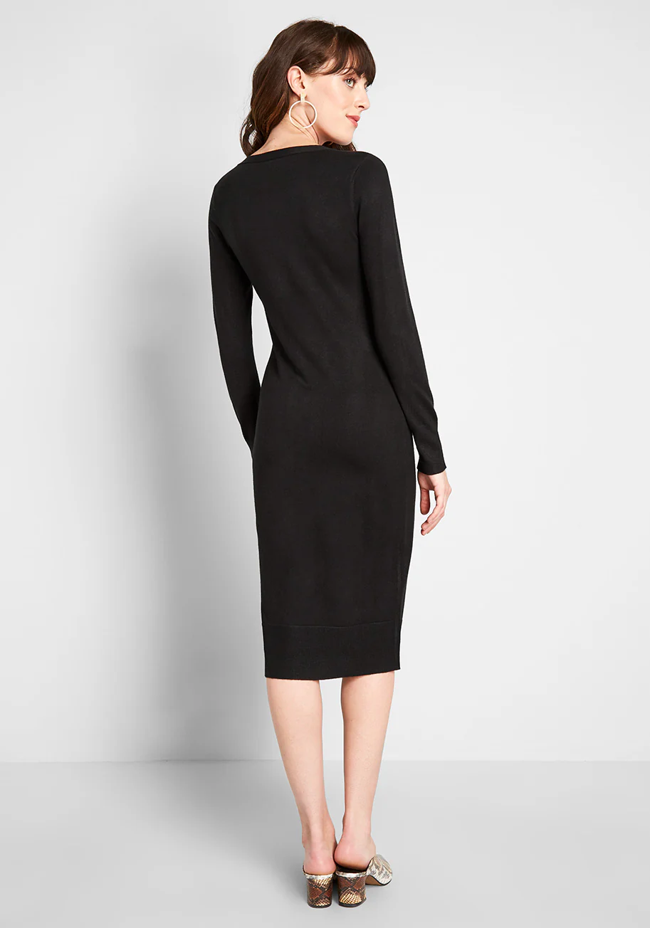 Charter School Buttoned Knit Dress - Olabens