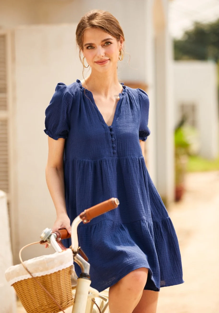 Sunshine Serenade Babydoll Dress - Olabens