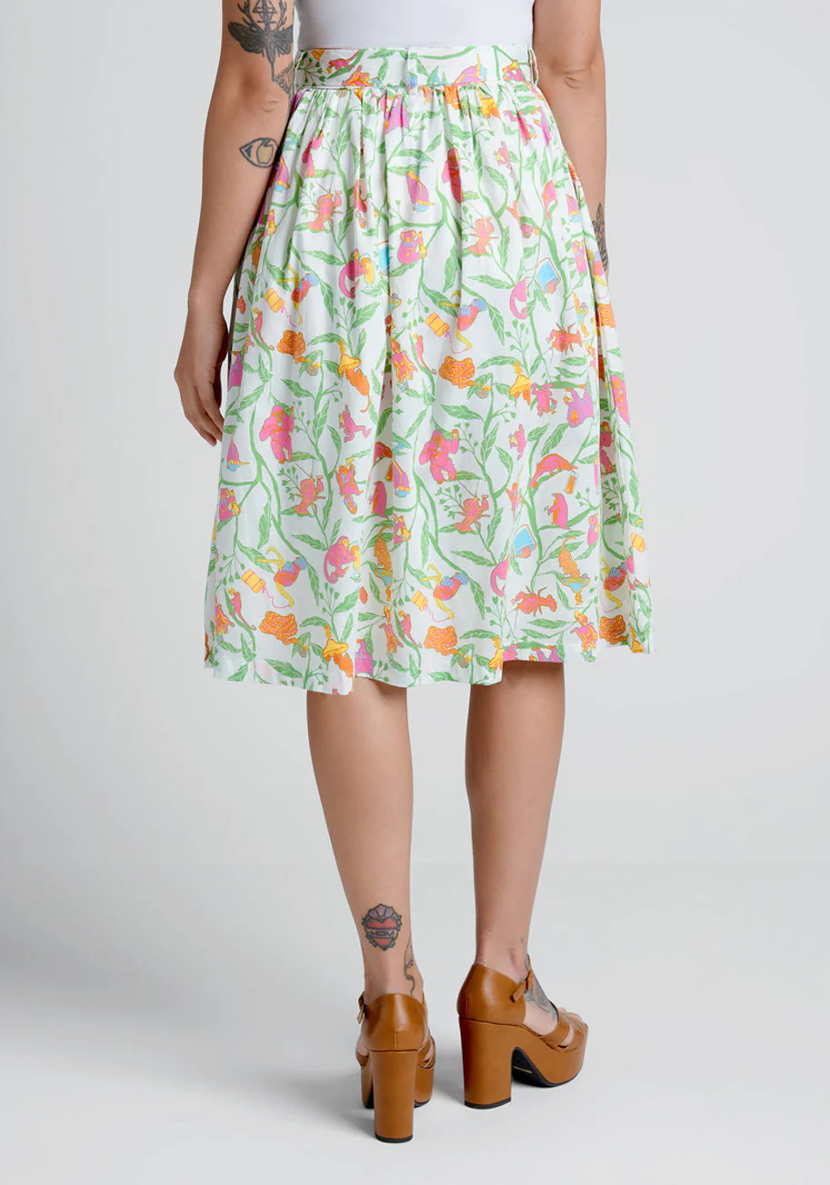 Pretty Precious Moments A-Line Skirt - Olabens