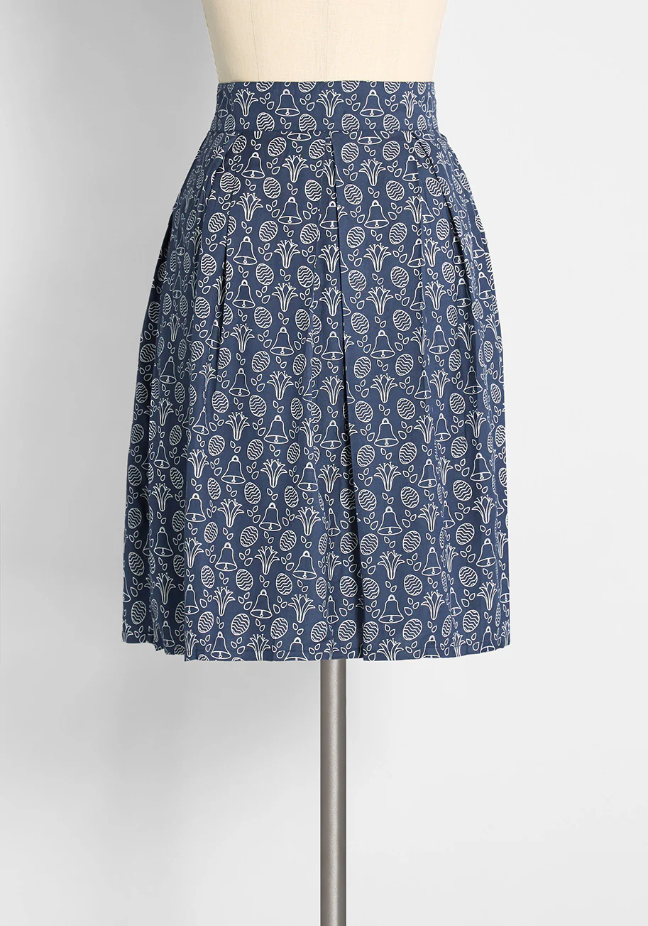 Bells Ring For Spring A-Line Skirt - Olabens