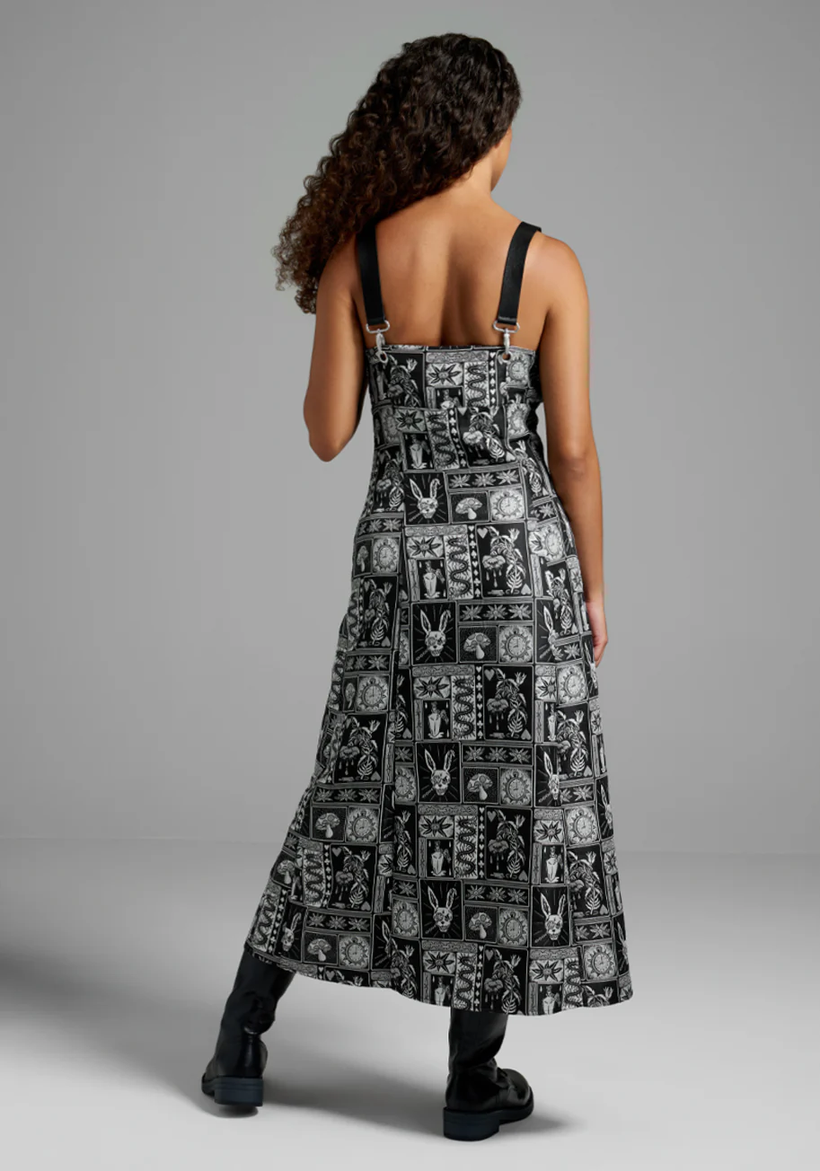 Meet My Dark Side Midi Dress - Olabens