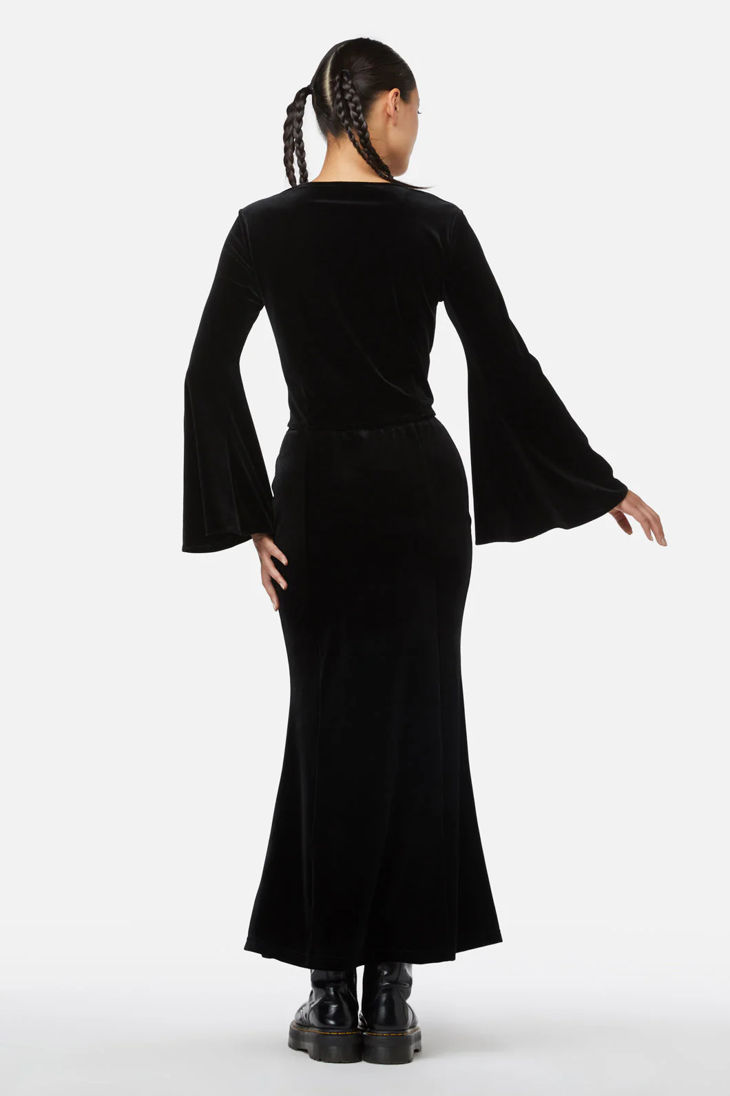 Obsidian Velvet Flare Top - Olabens