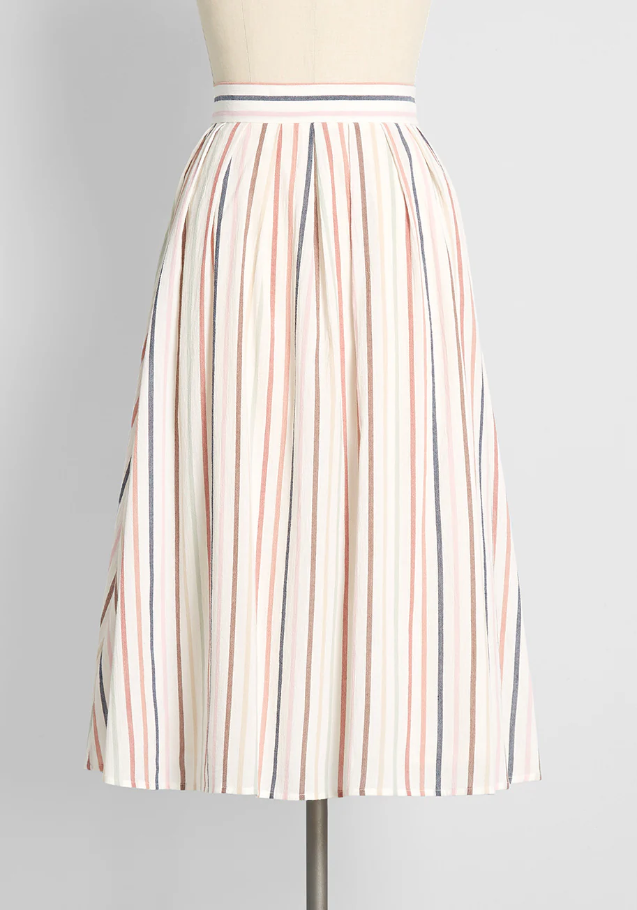 Lasting Allure Pleated Swing Skirt - Olabens