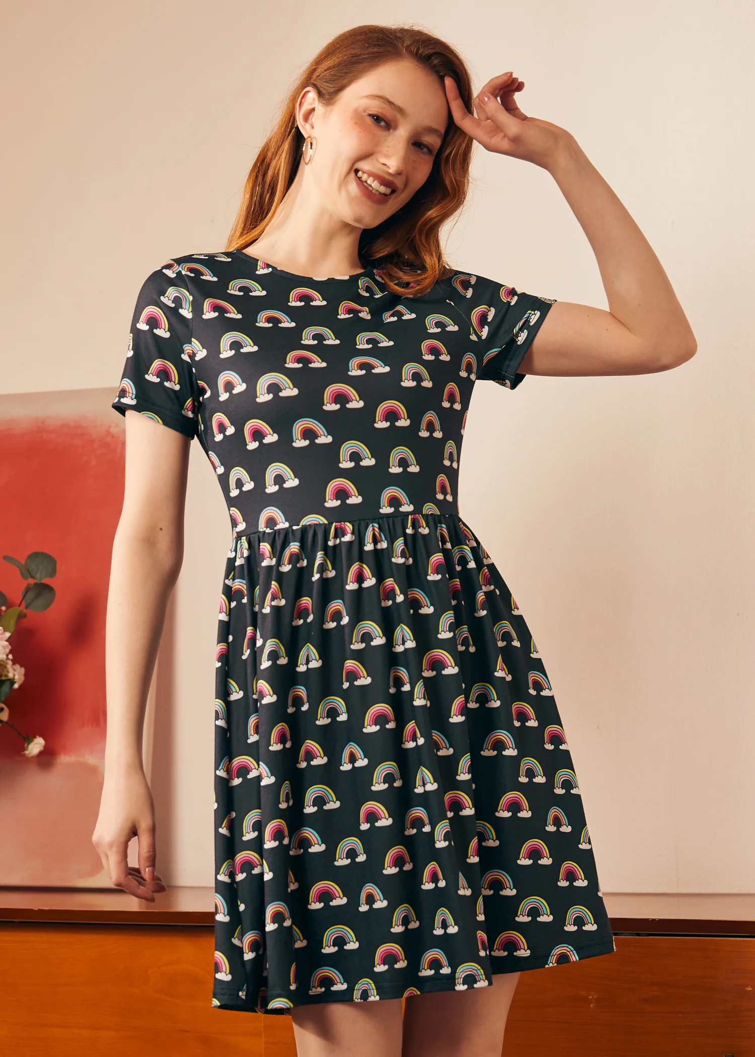 Nostalgic Narrative Knit Dress - Olabens