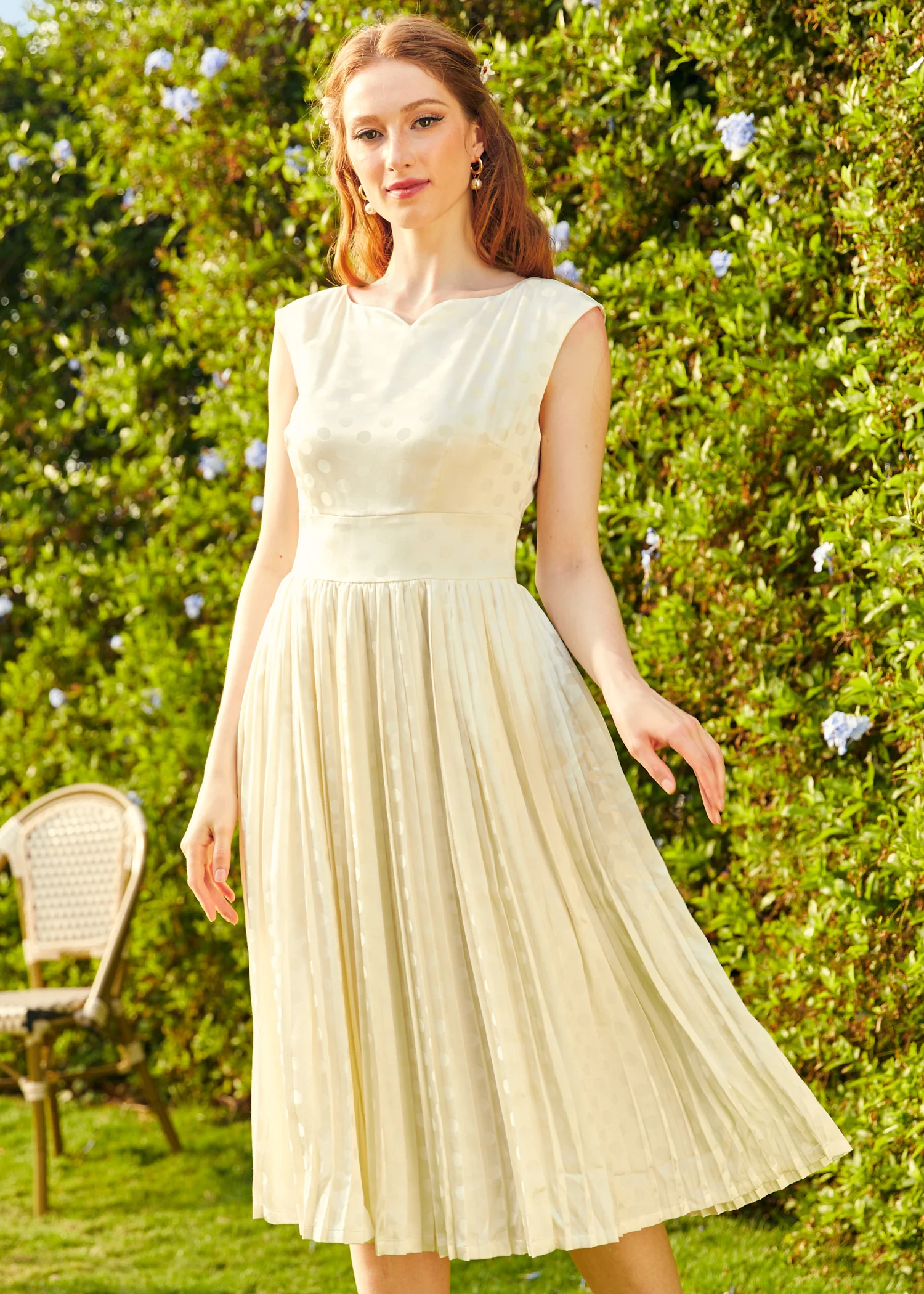 Always In My Dots Fit and Flare Dress - Olabens