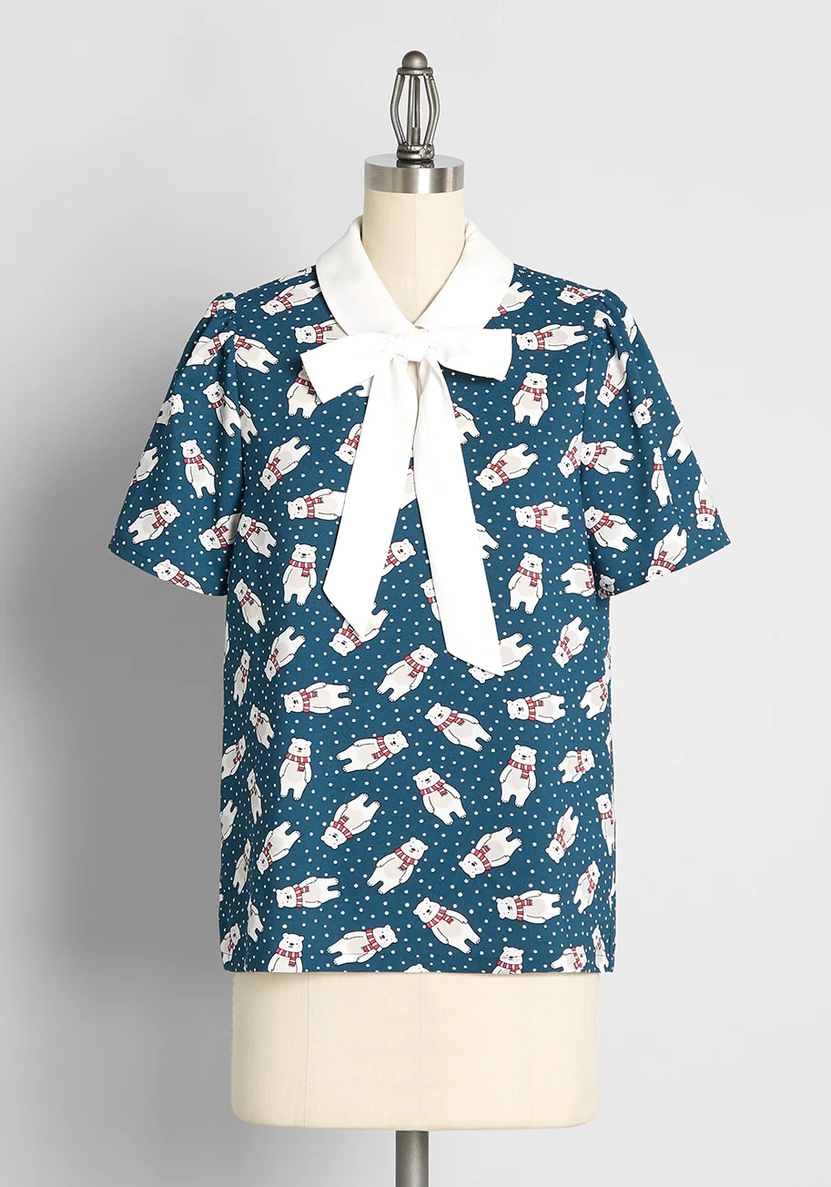 Positive First Impressions Tie-Neck Blouse - Olabens