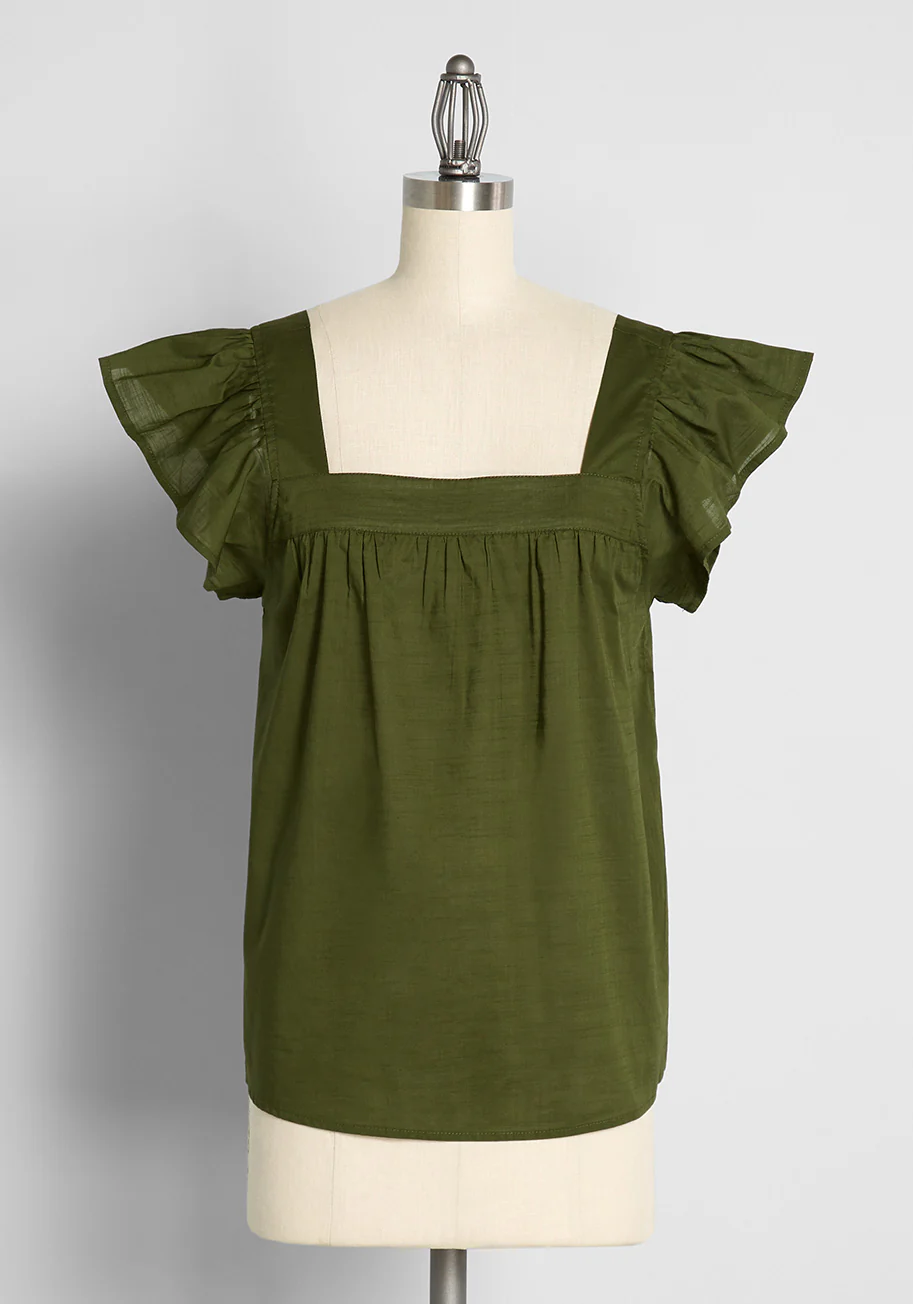 Sweetness Everlasting Flutter Sleeve Top - Olabens