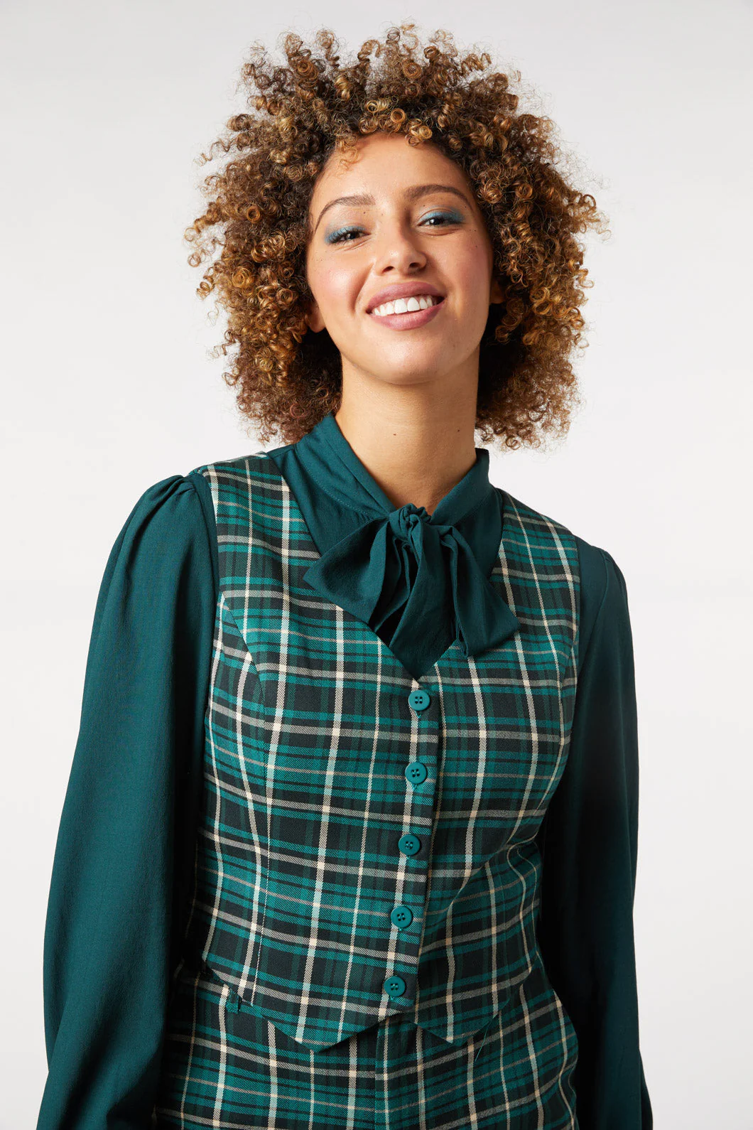 Amber Check Vest - Olabens