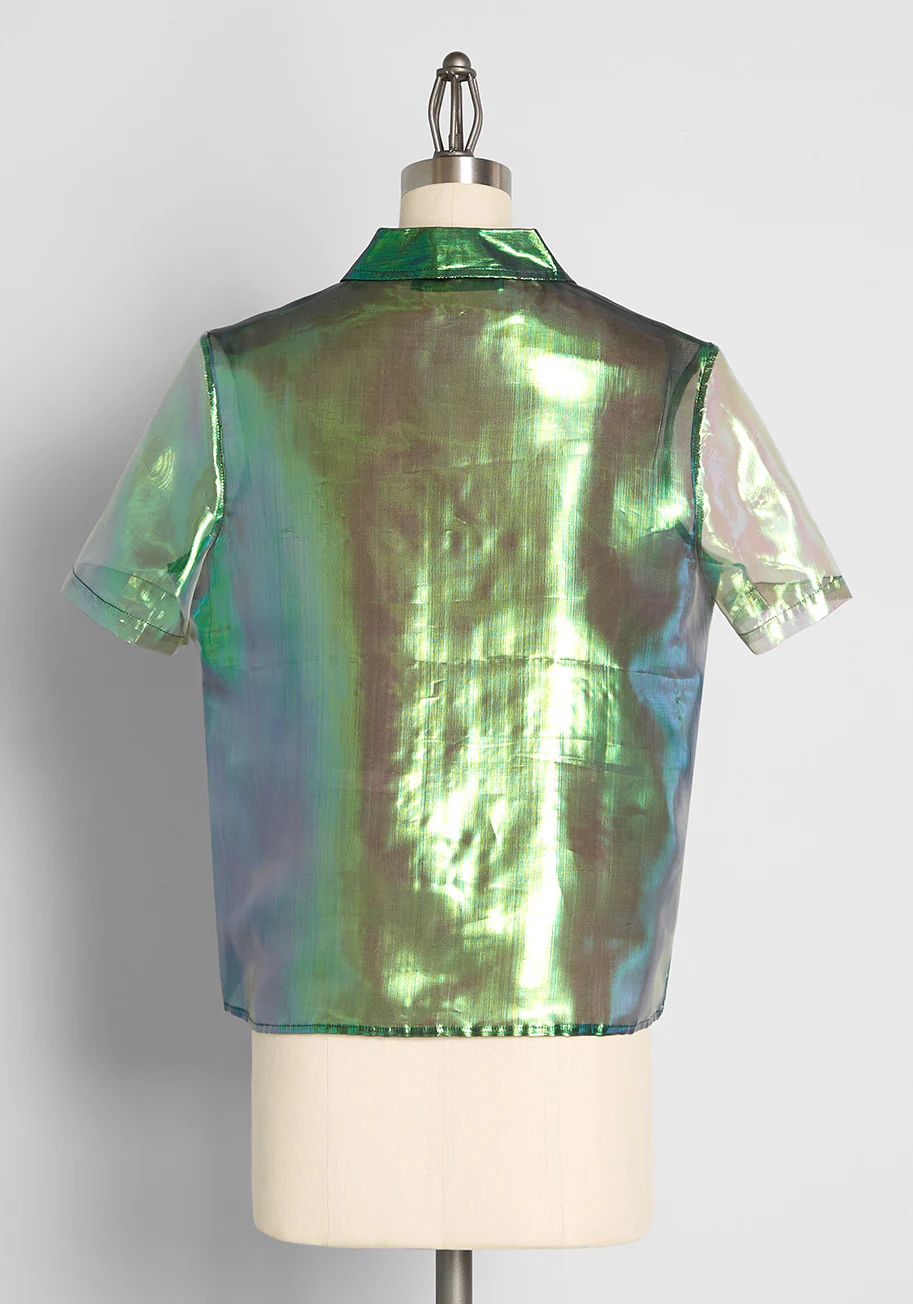 Garden Fairy Fantasies Button-Up Top - Olabens