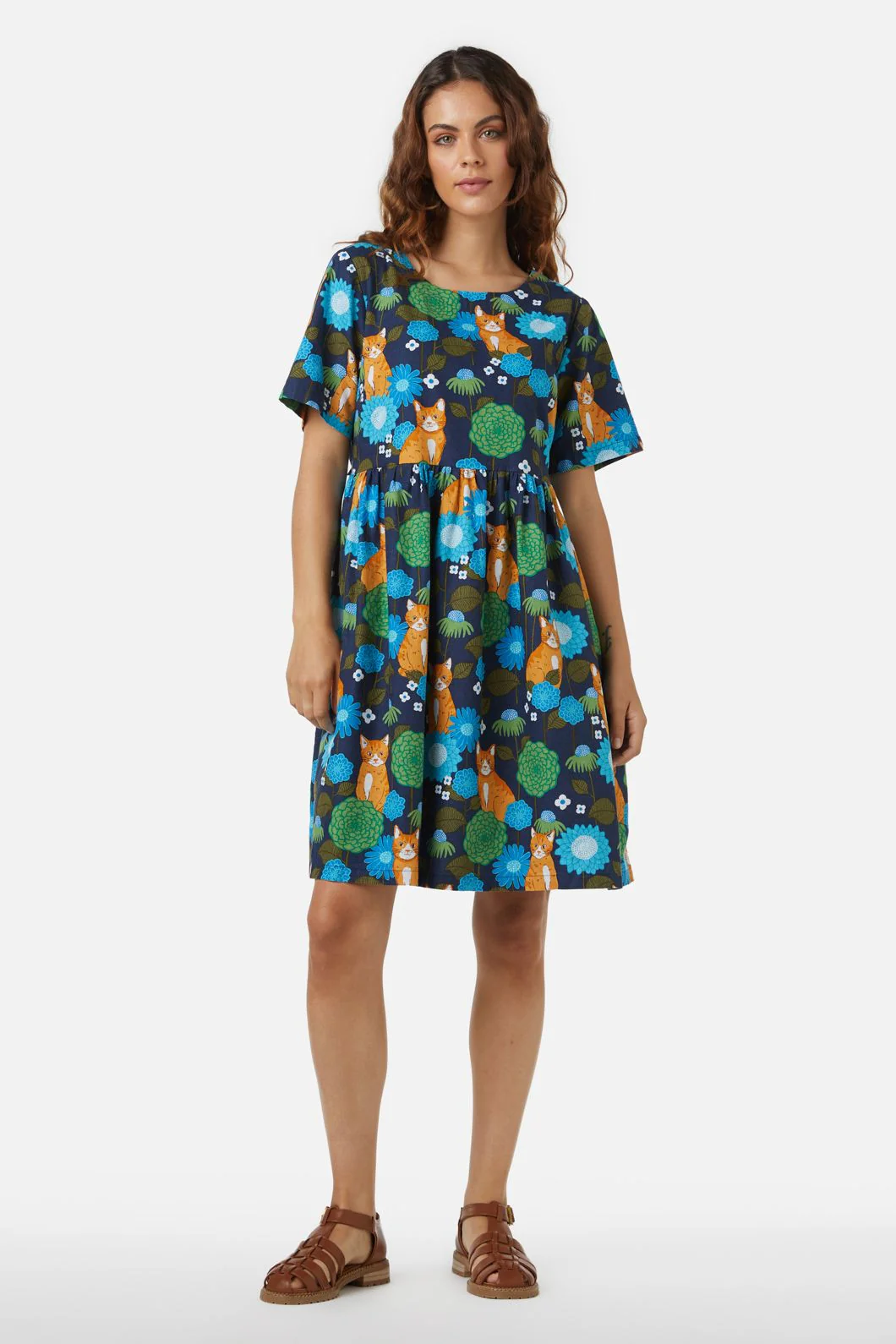 Cute Cat Smock Dress - Olabens