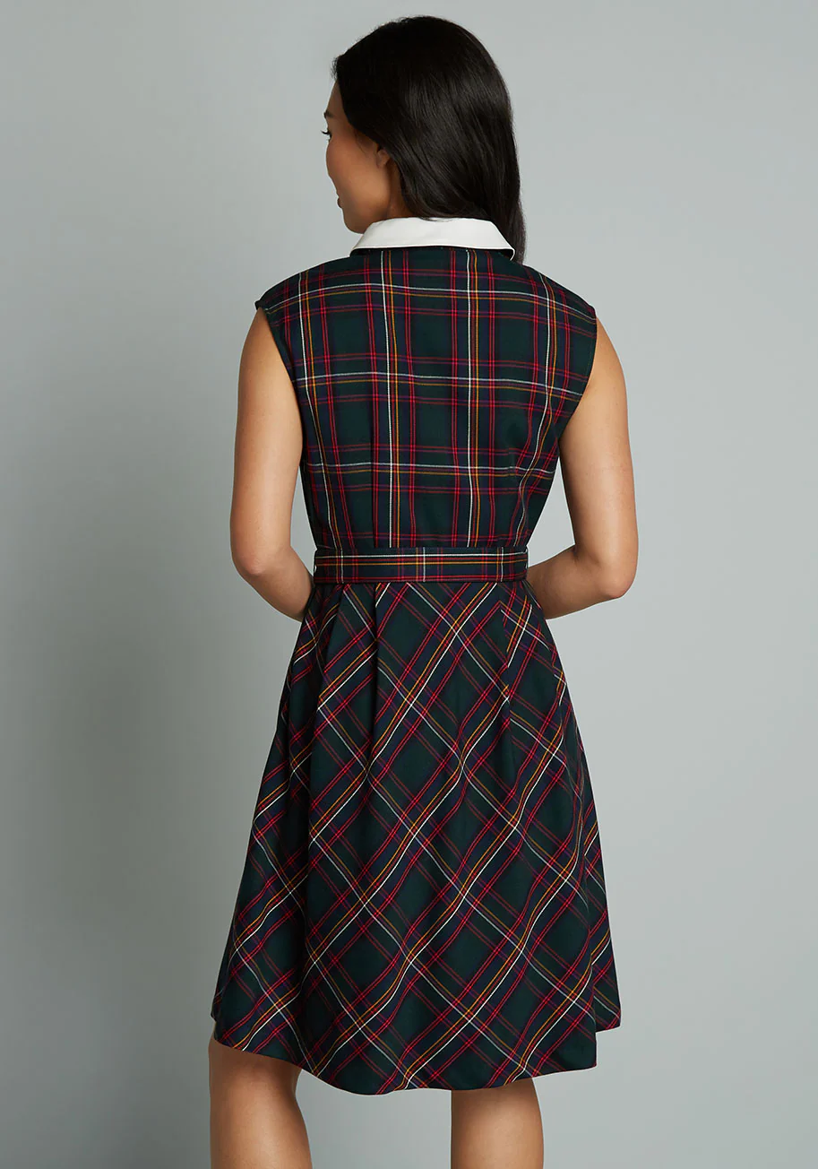 Prep School Posh Fit And Flare Dress - Olabens