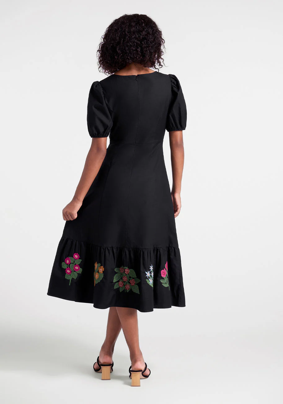 Bloom With A View Embroidered Midi Dress - Olabens