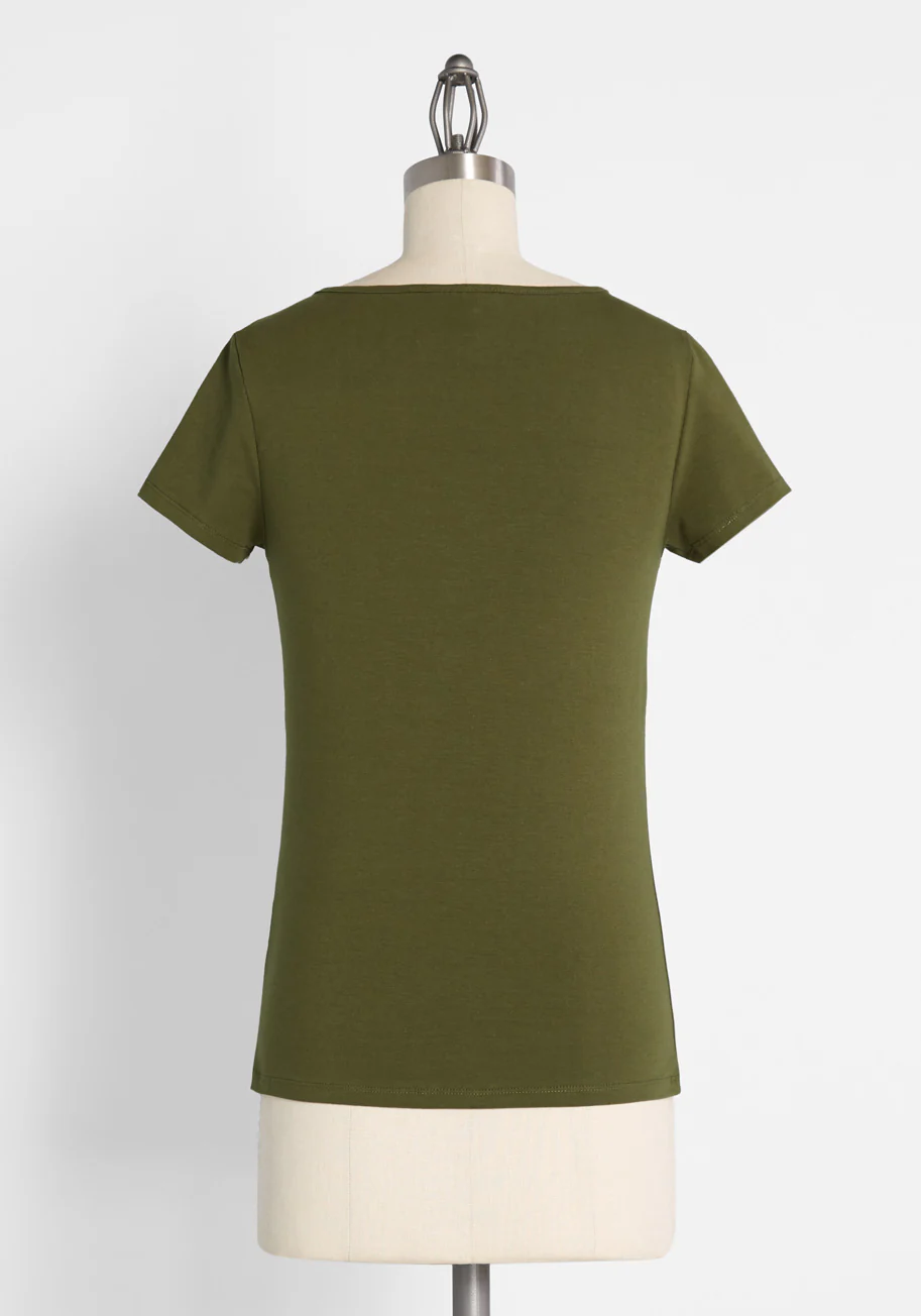 Simple Sentiments Scoop Neck Tee - Olabens