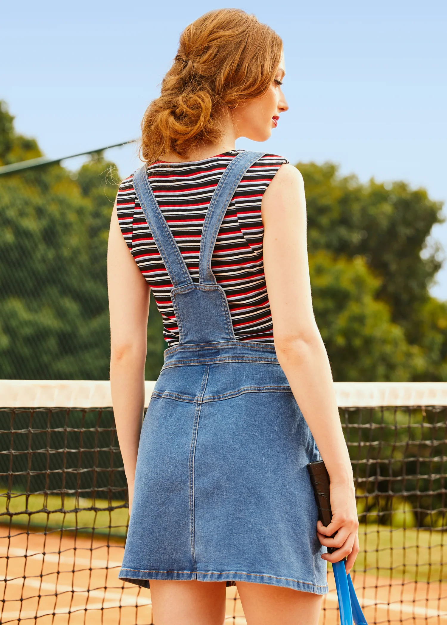 A Posh Picnic Denim Overall Jumper - Olabens