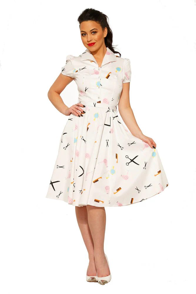 White Beauty Salon Dress - Olabens