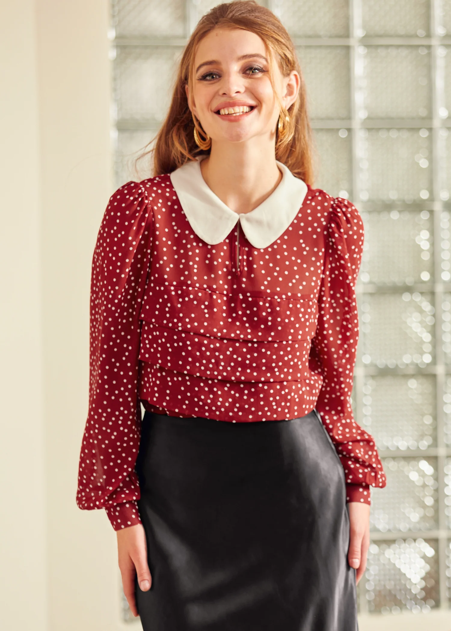 Essence of Every Era Pan Collar Blouse - Olabens