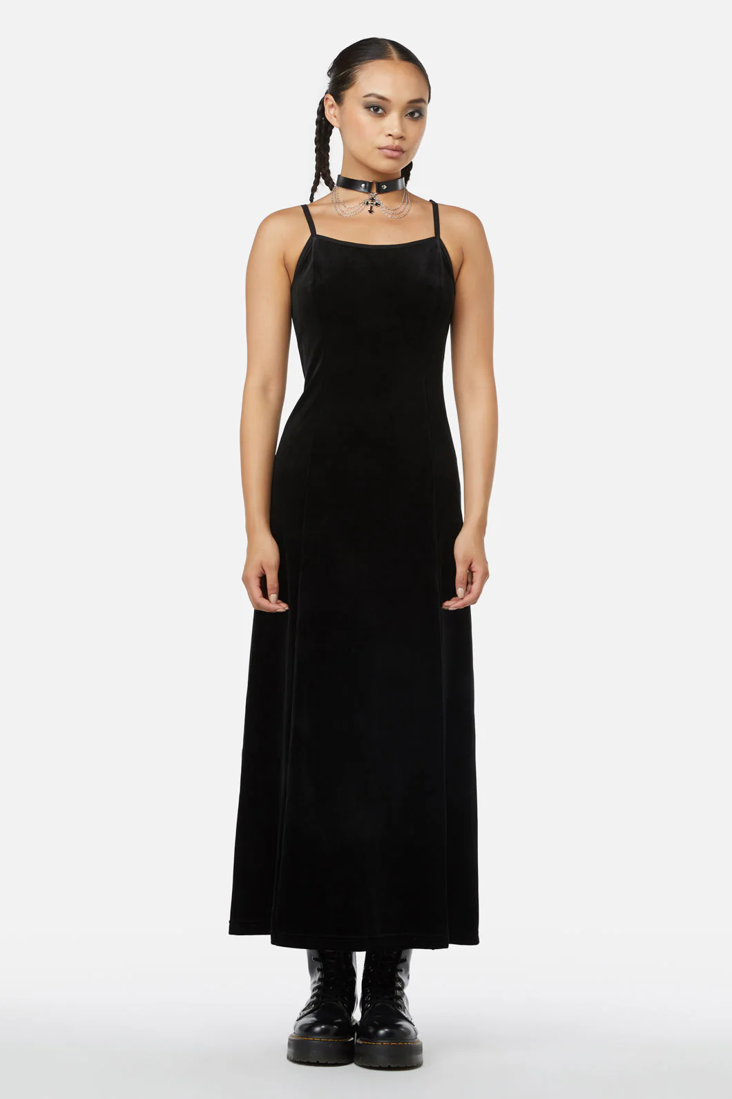 Obsidian Velvet Dress - Olabens