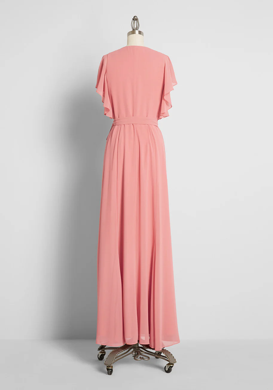 Fluttering of My Heart Maxi Wrap Dress - Olabens