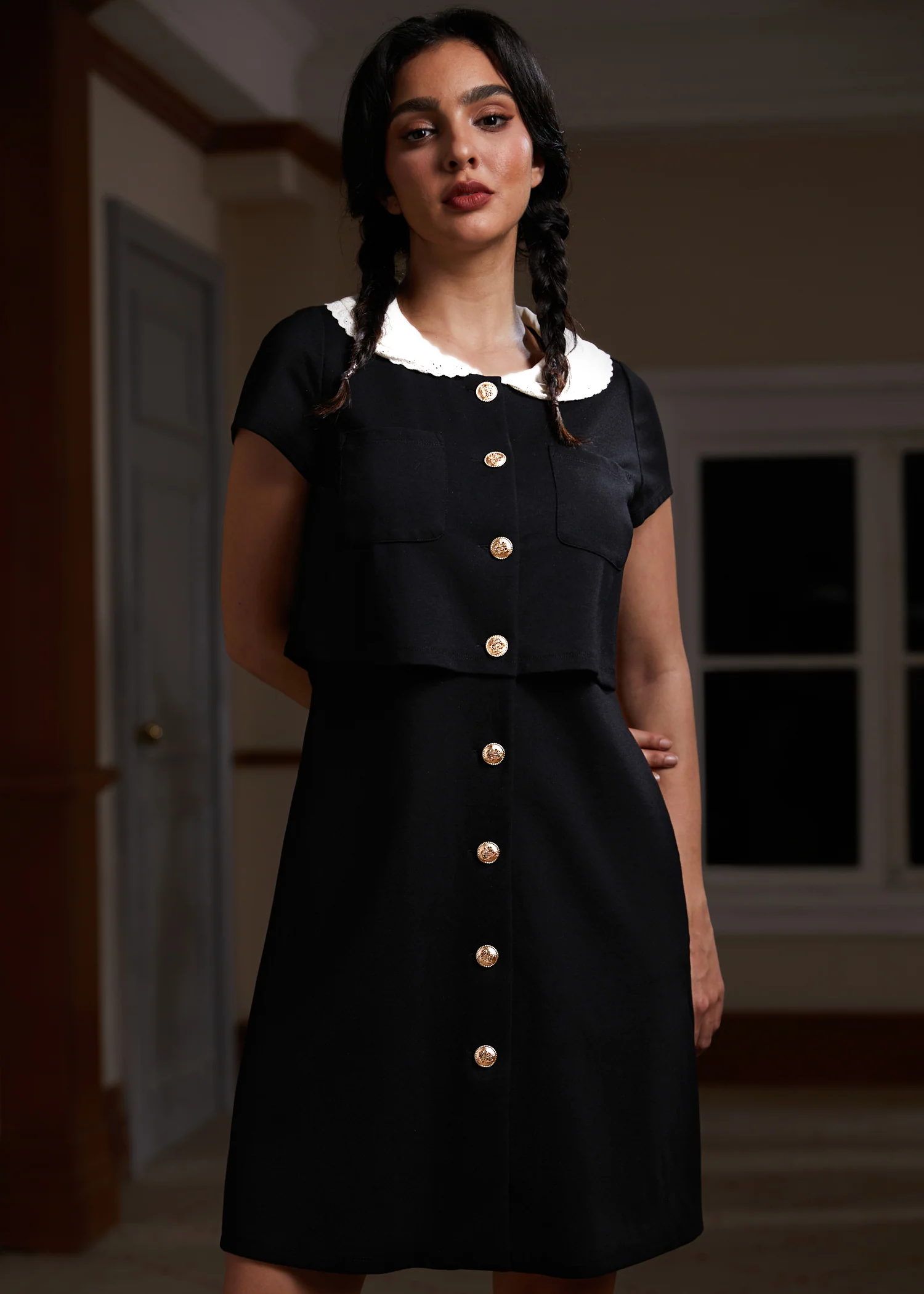 Falling for the Fall Equinox Collared Dress - Olabens