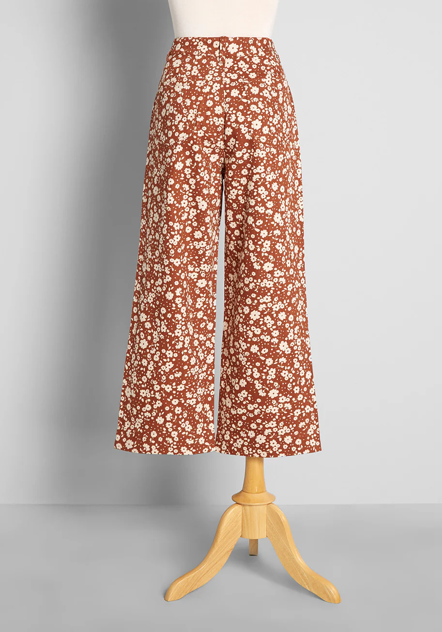 Ditsy Days in Daisies Wide-Leg Jeans - Olabens