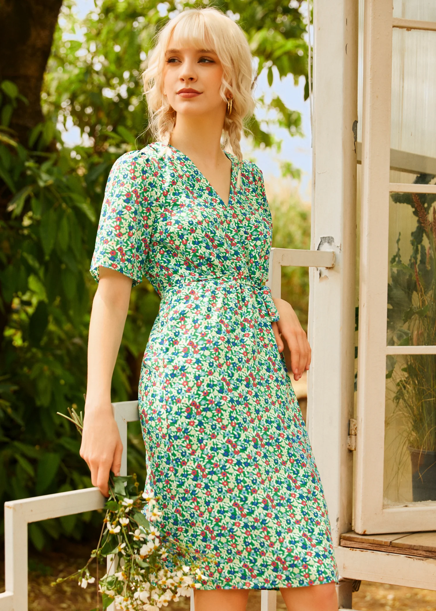 Petal & Promise Wrap Dress - Olabens