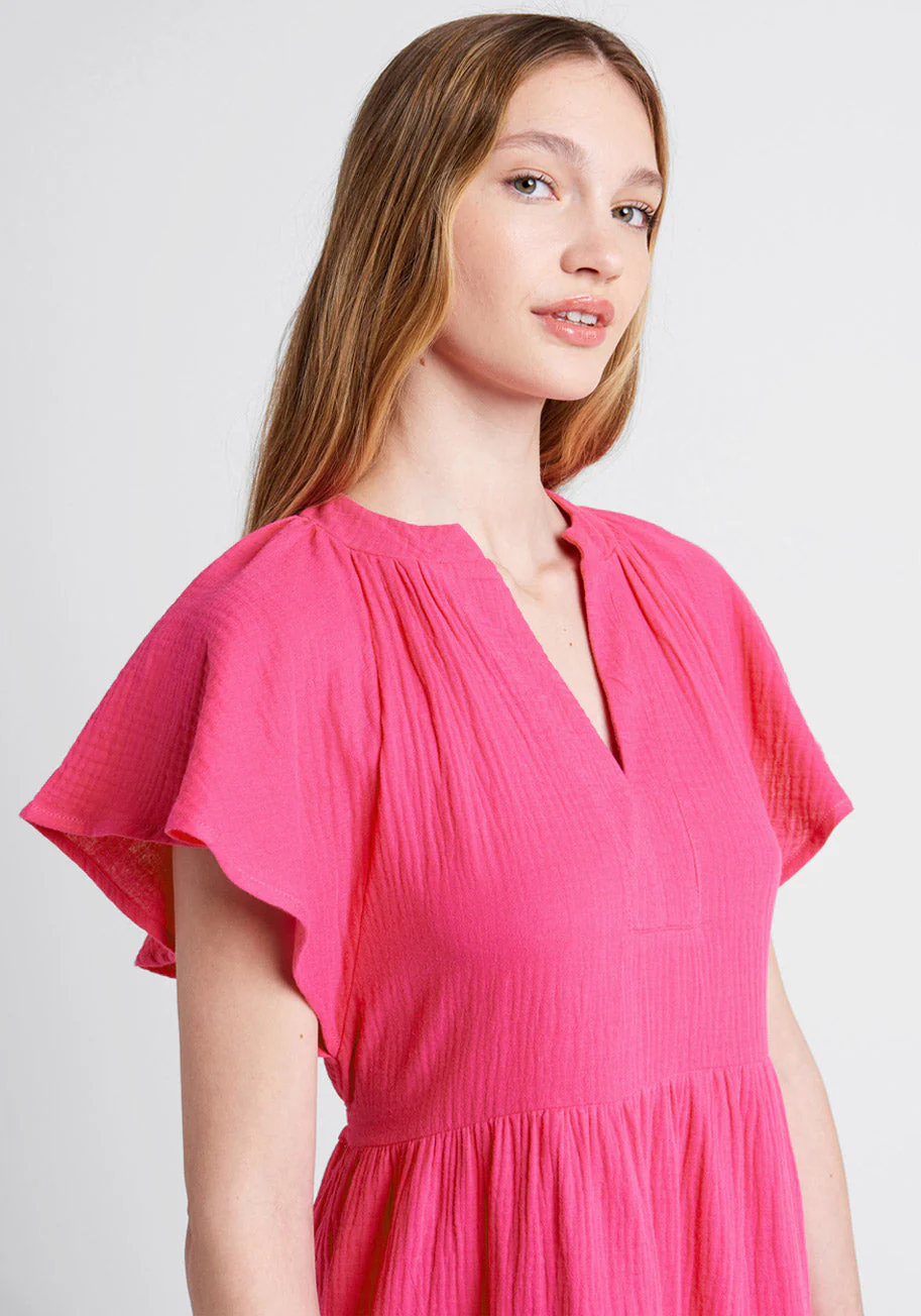 Sun-Soaked Cotton Dress - Olabens