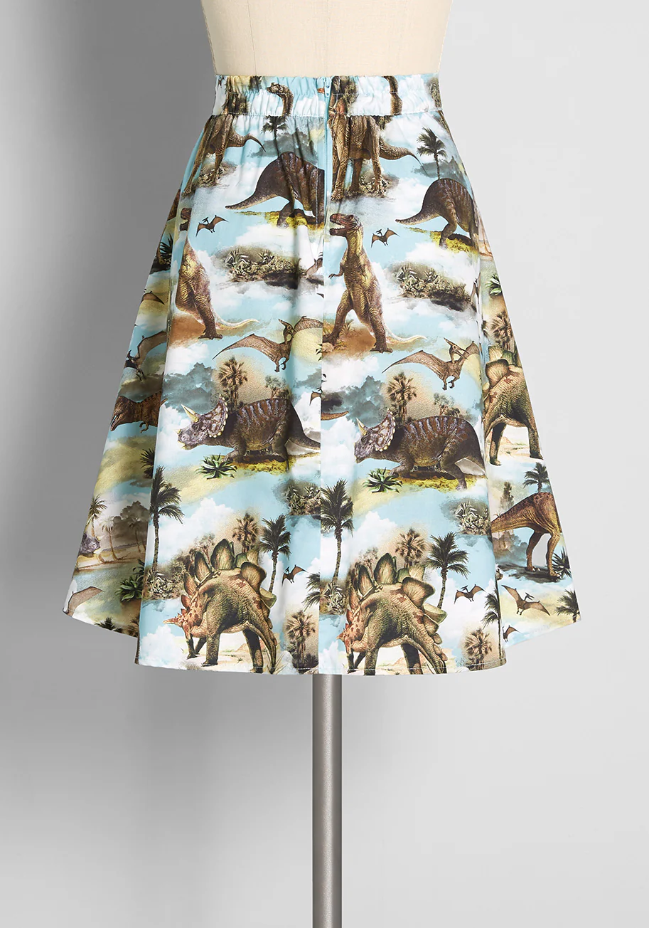 Ferocious and Fearless A-Line Skirt - Olabens