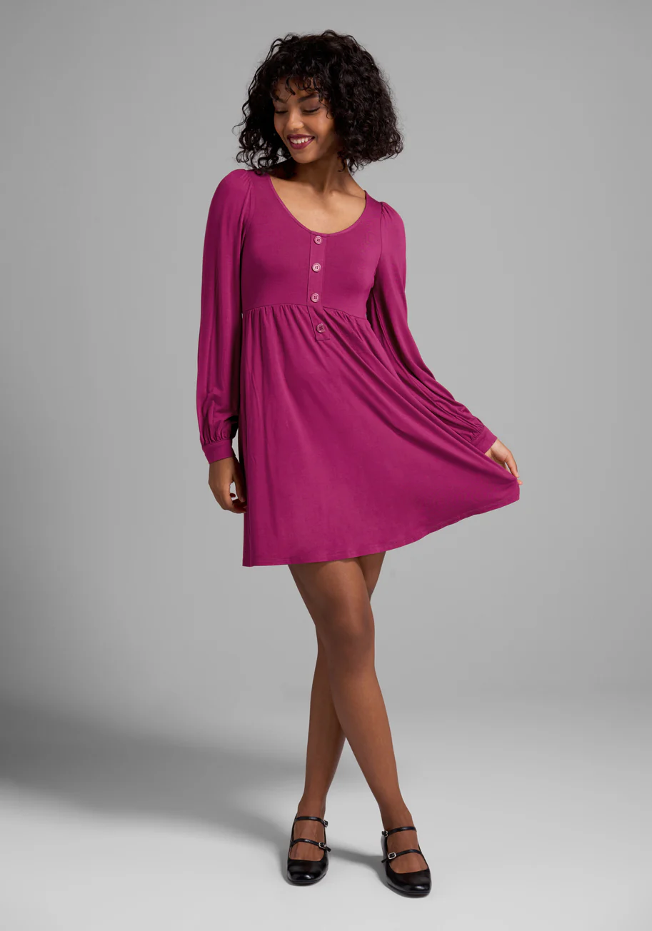 First Date, Can't Wait Babydoll Dress - Olabens