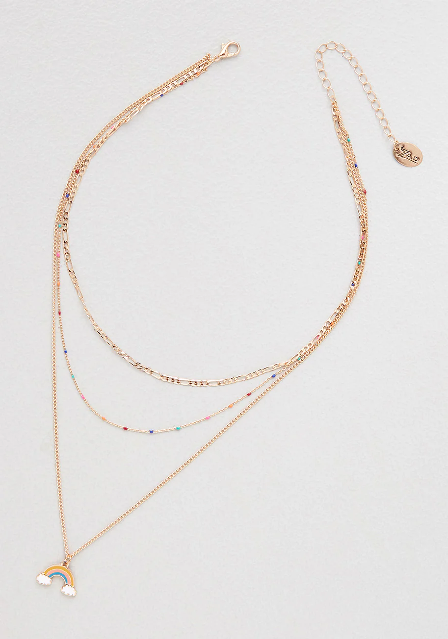 Chasing A Rainbow Layer Necklace - Olabens