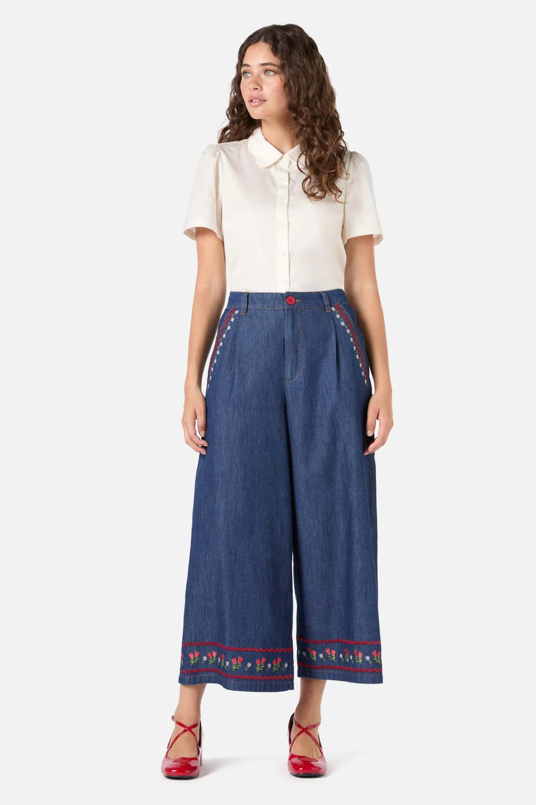 Meadow Embroidered Culotte - Olabens