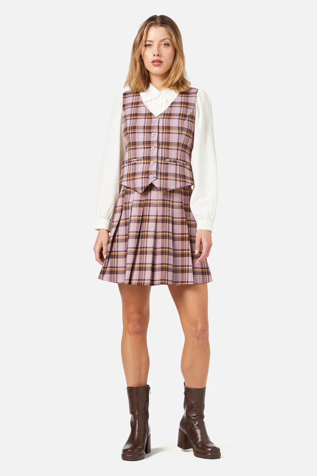 Jeannie Check Vest - Olabens