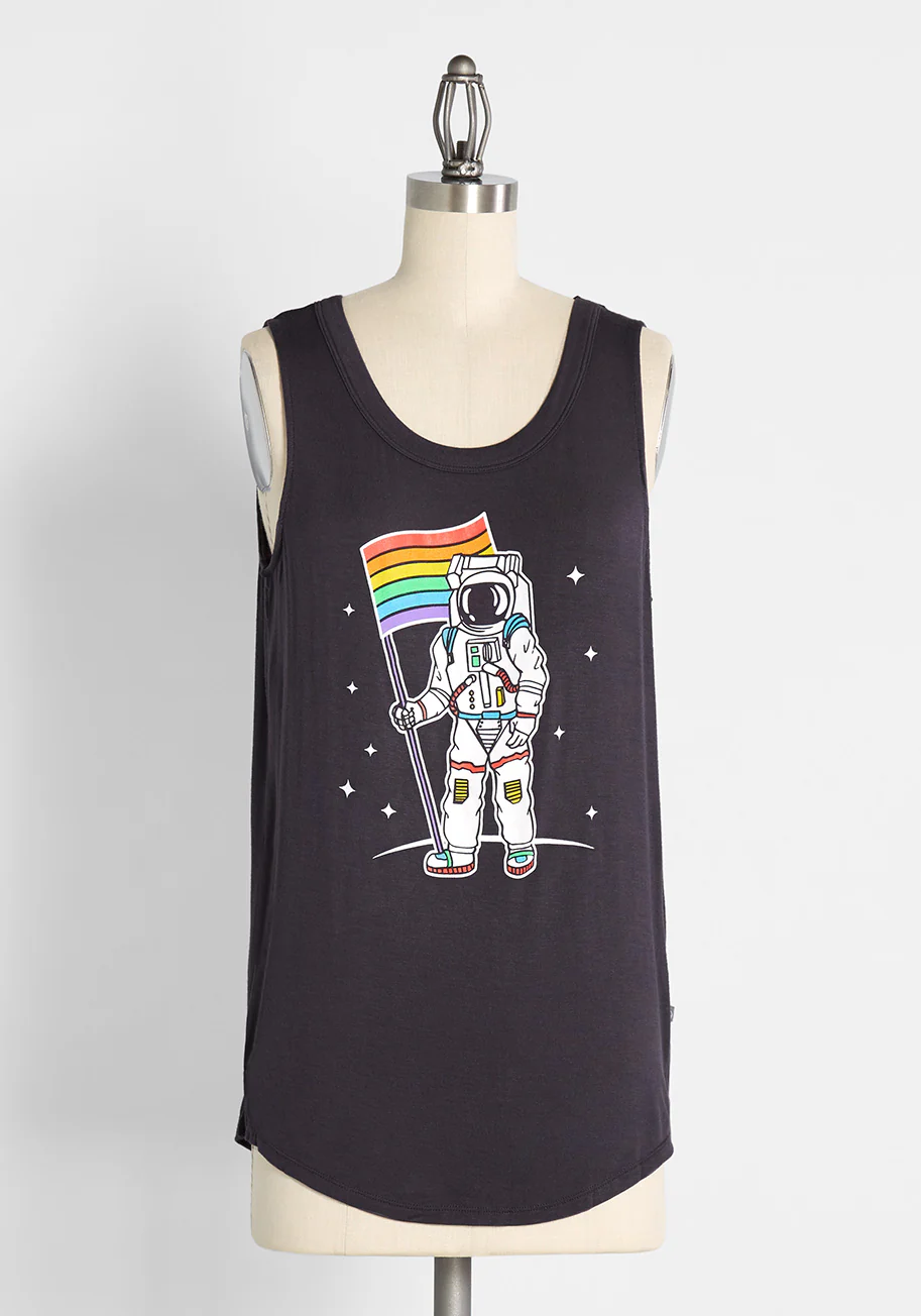 Pride to the Moon Graphic Tank Top - Olabens