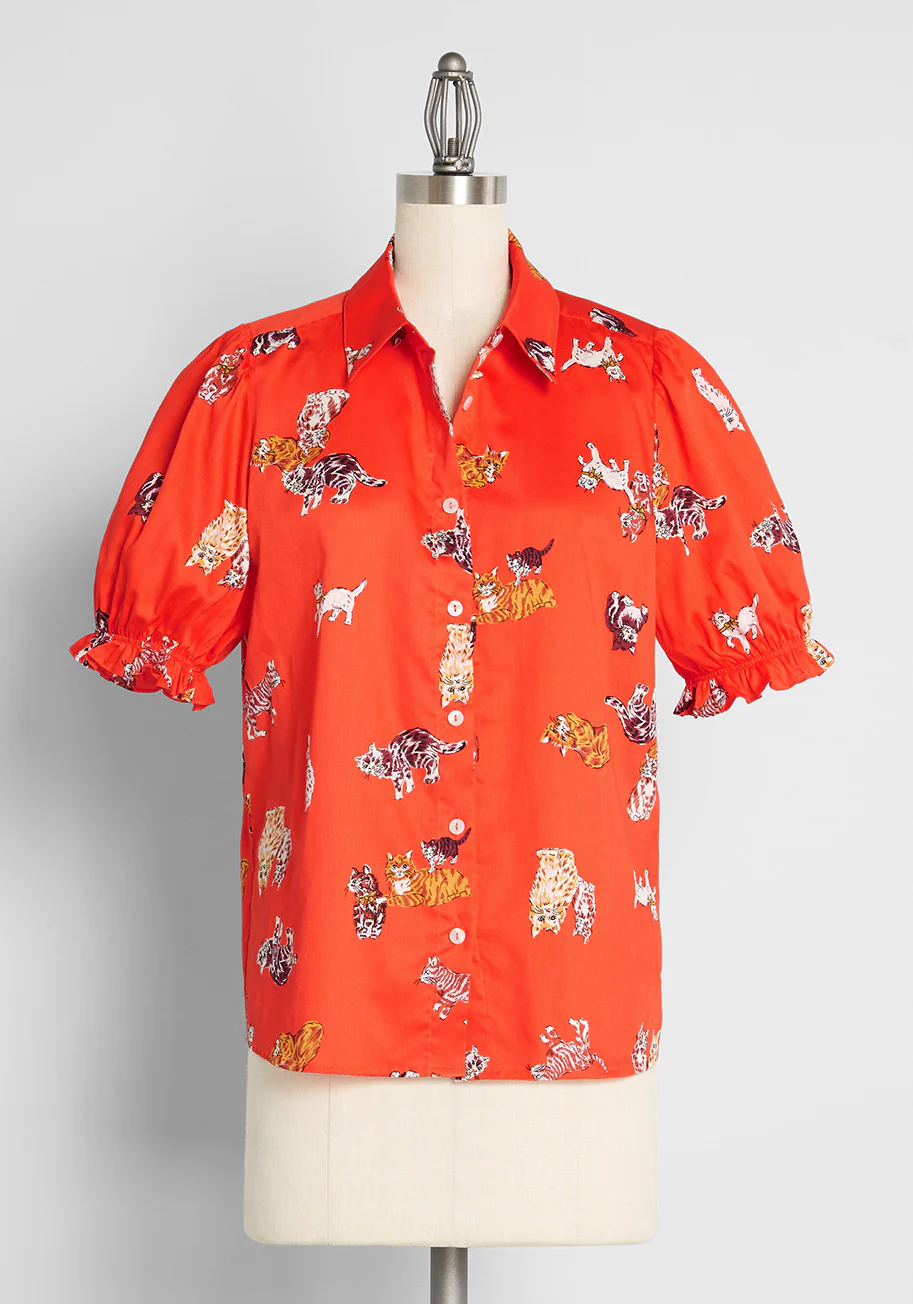 Brighter Days Puff Sleeve Shirt - Olabens