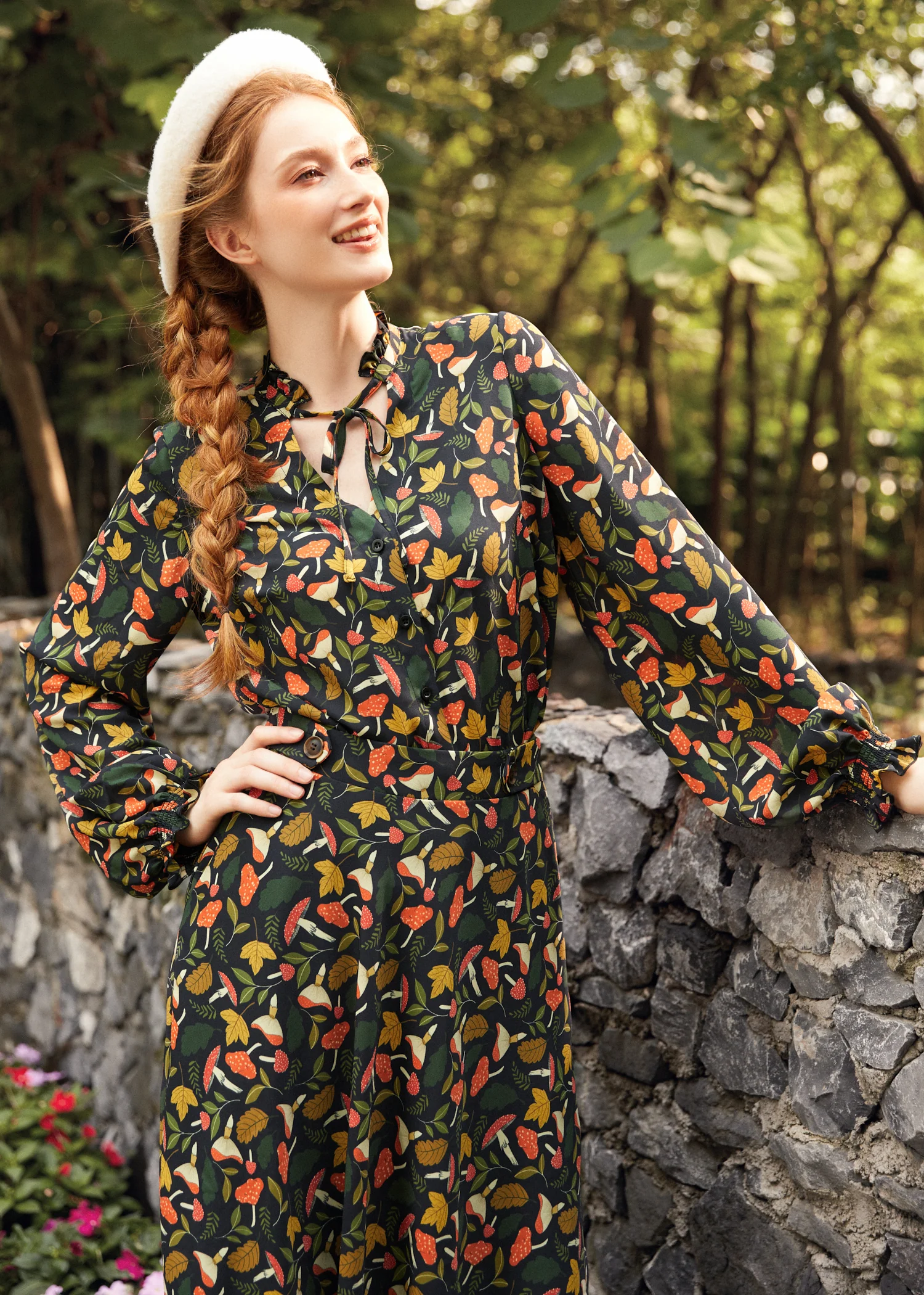 Ruffled Romance Button Front Blouse - Olabens