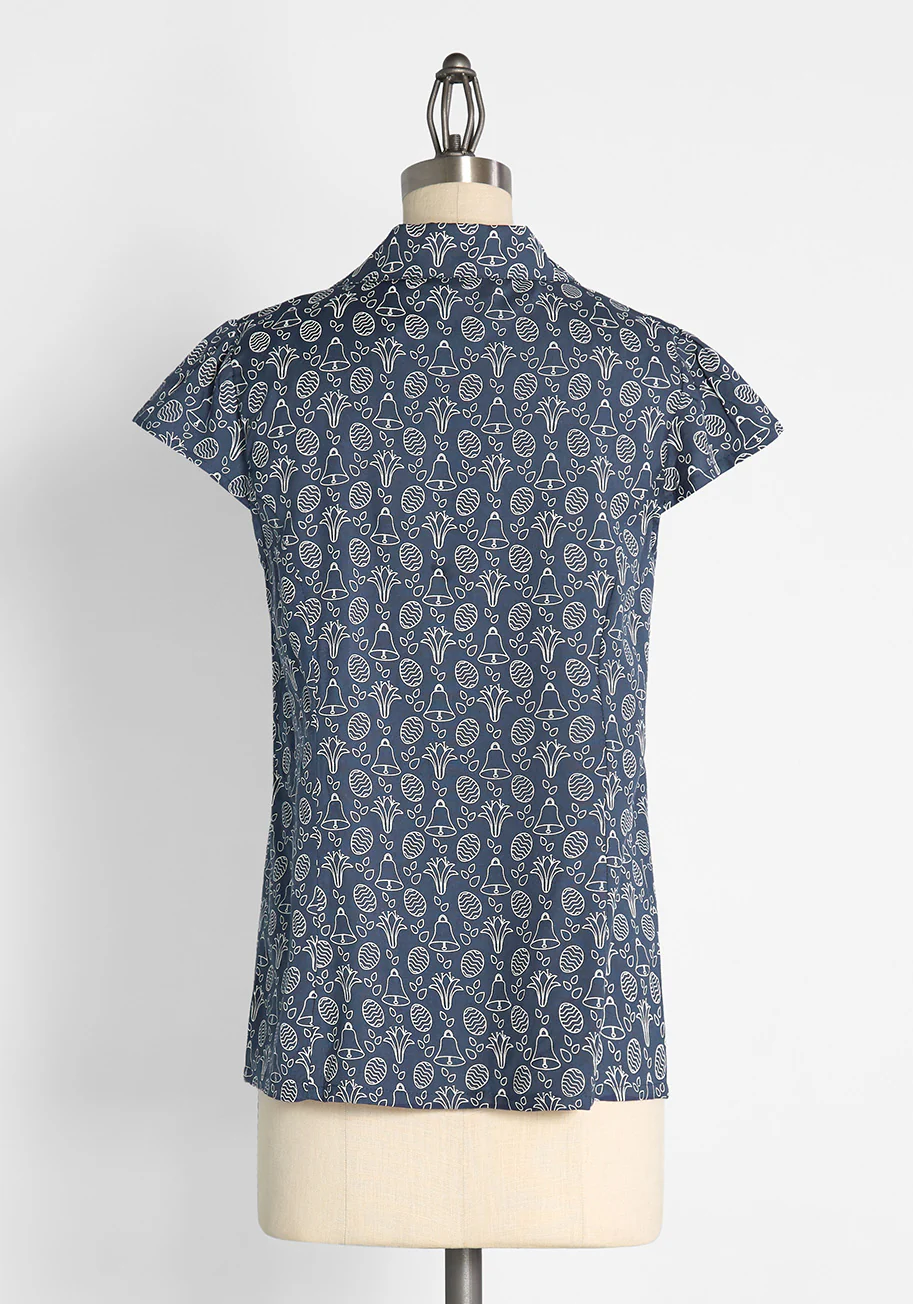 Bell Mannered Babe Button-Up Top - Olabens